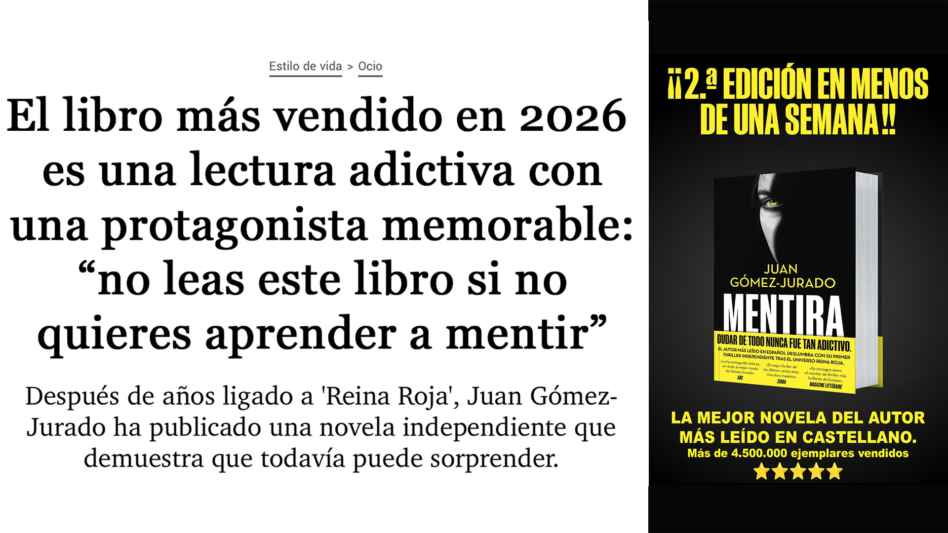 Juan Gómez-Jurado Facebook ad