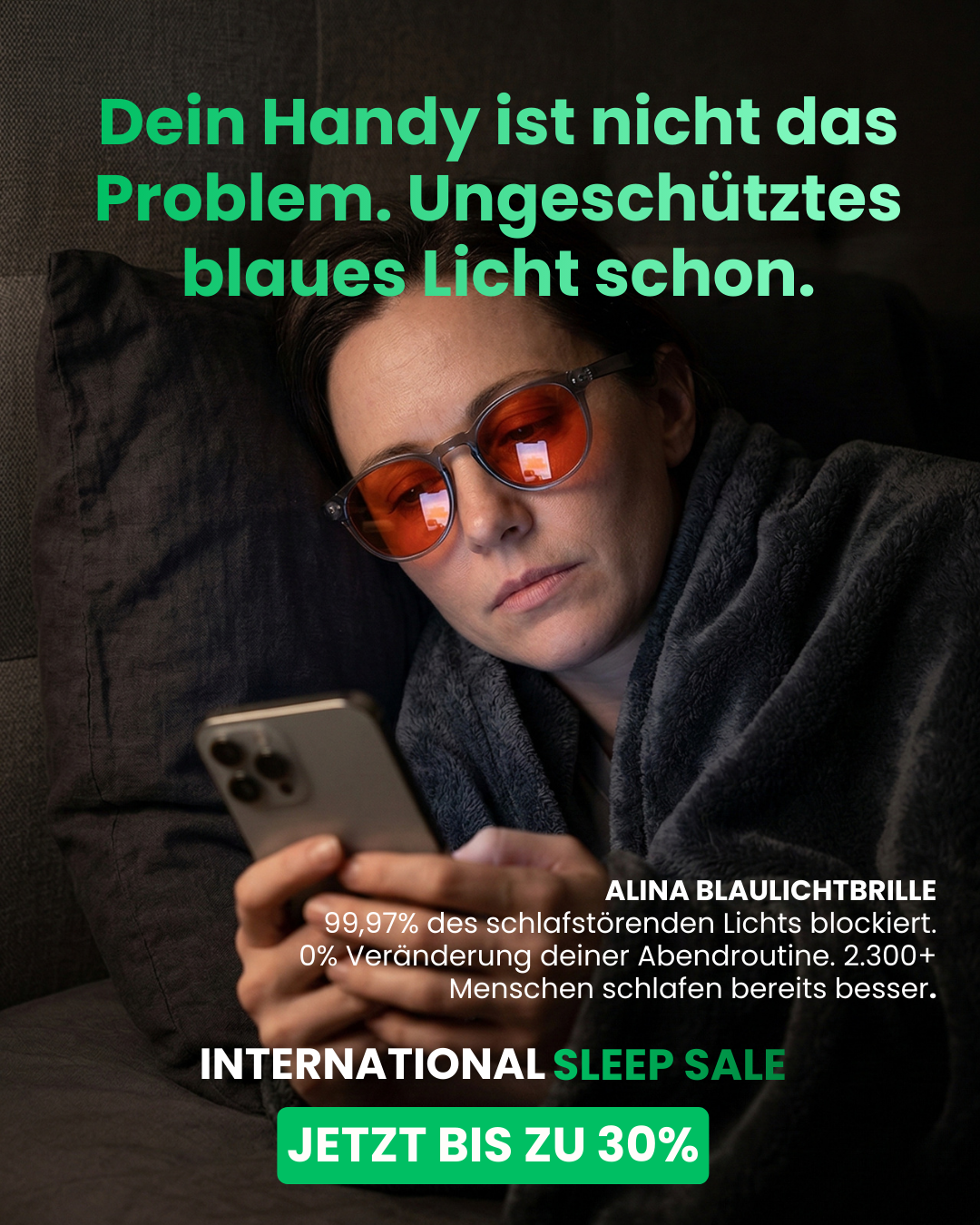 Alinastore.nl Facebook ad: Sleepday SALE: Bis zu 30% Rabatt!