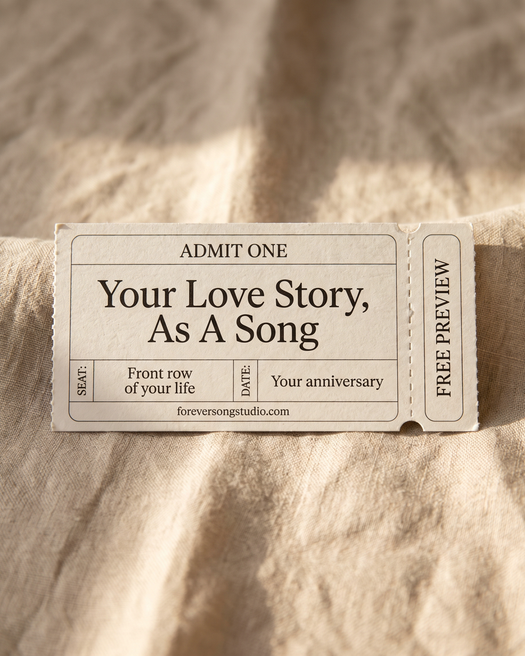 Forever Song Facebook ad: The Perfect Anniversary Gift