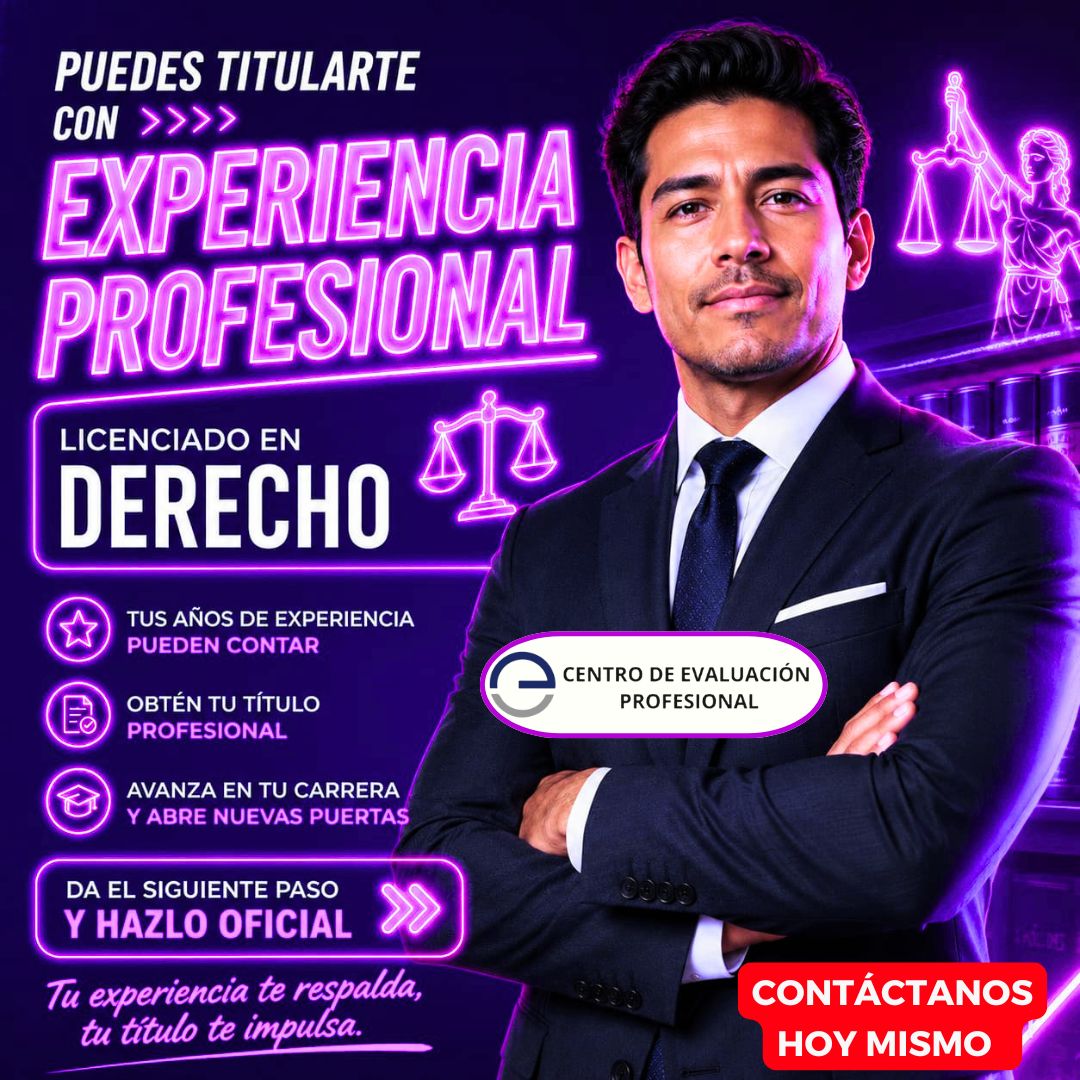 Centro de Evaluación Profesional de los Tuxtlas. Facebook ad: ¡Quiero titularme en Derecho!