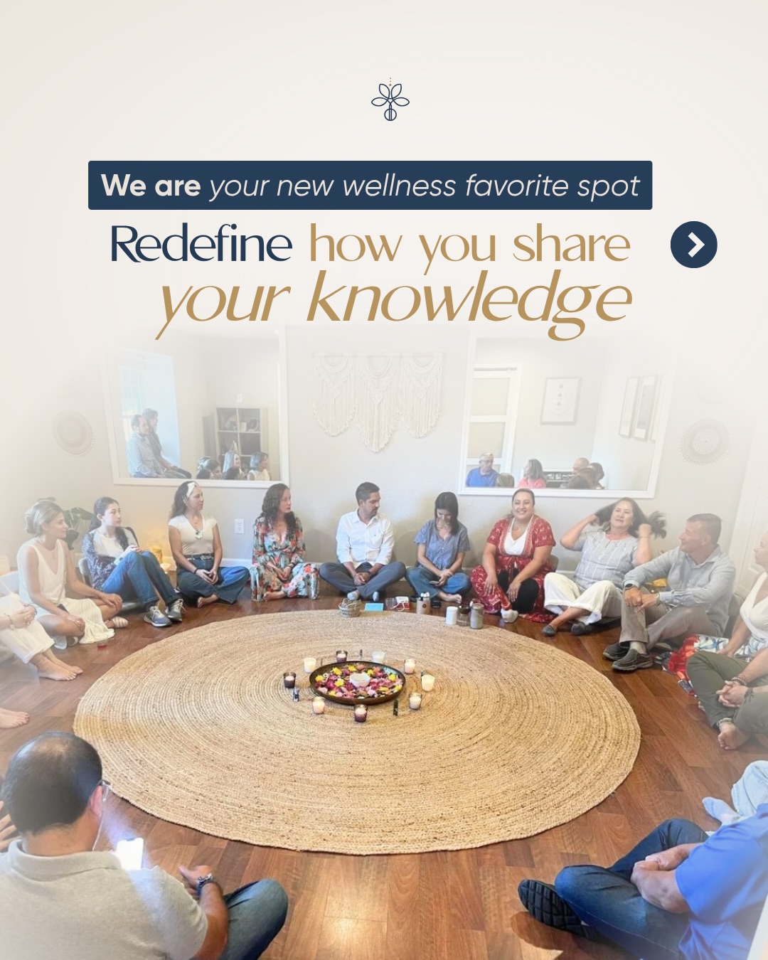 The Holistic Spot Facebook ad: You bring the experience, we hold the space.