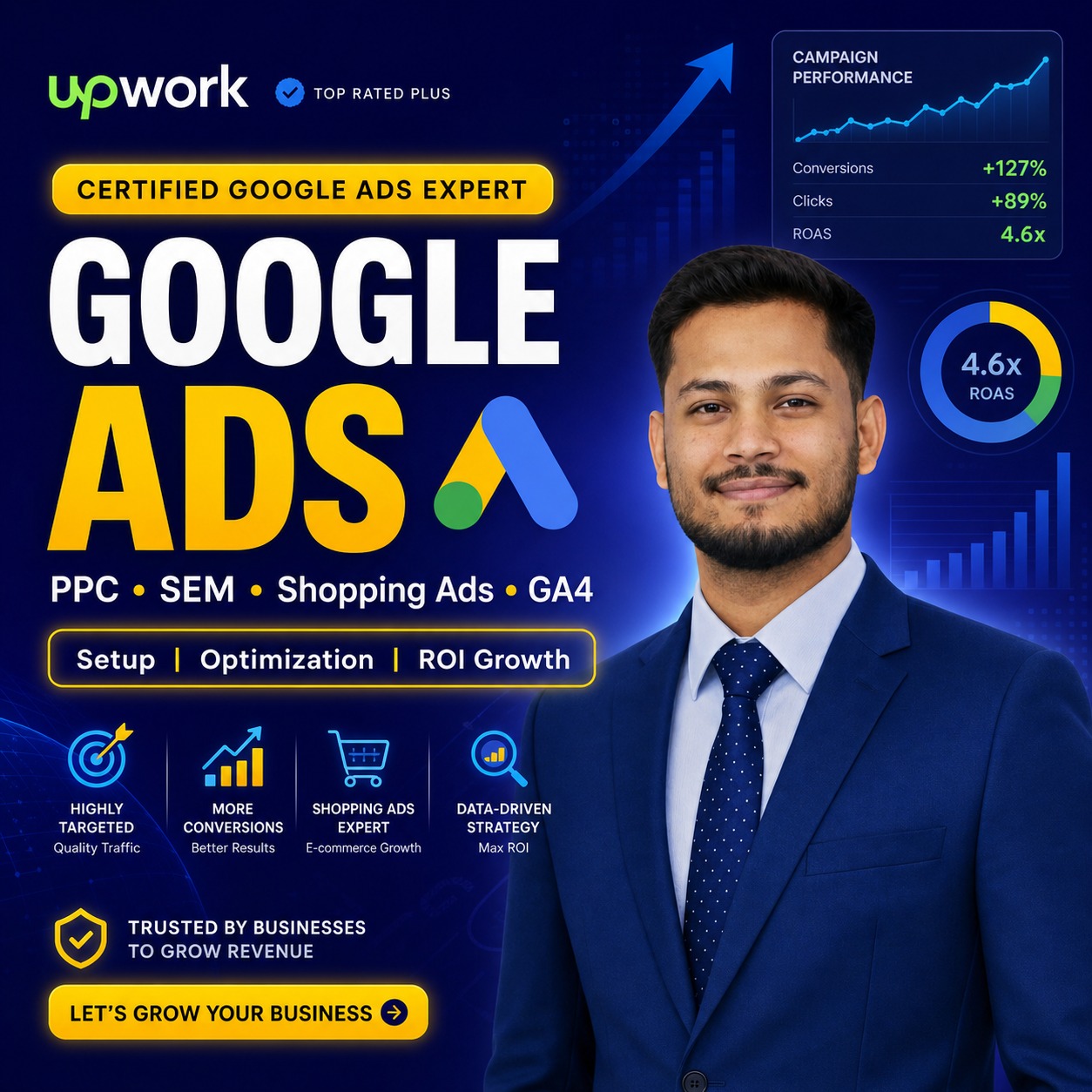 Ads With Hasan Facebook ad: Certified Google Ads Expert, Hire on Upwork