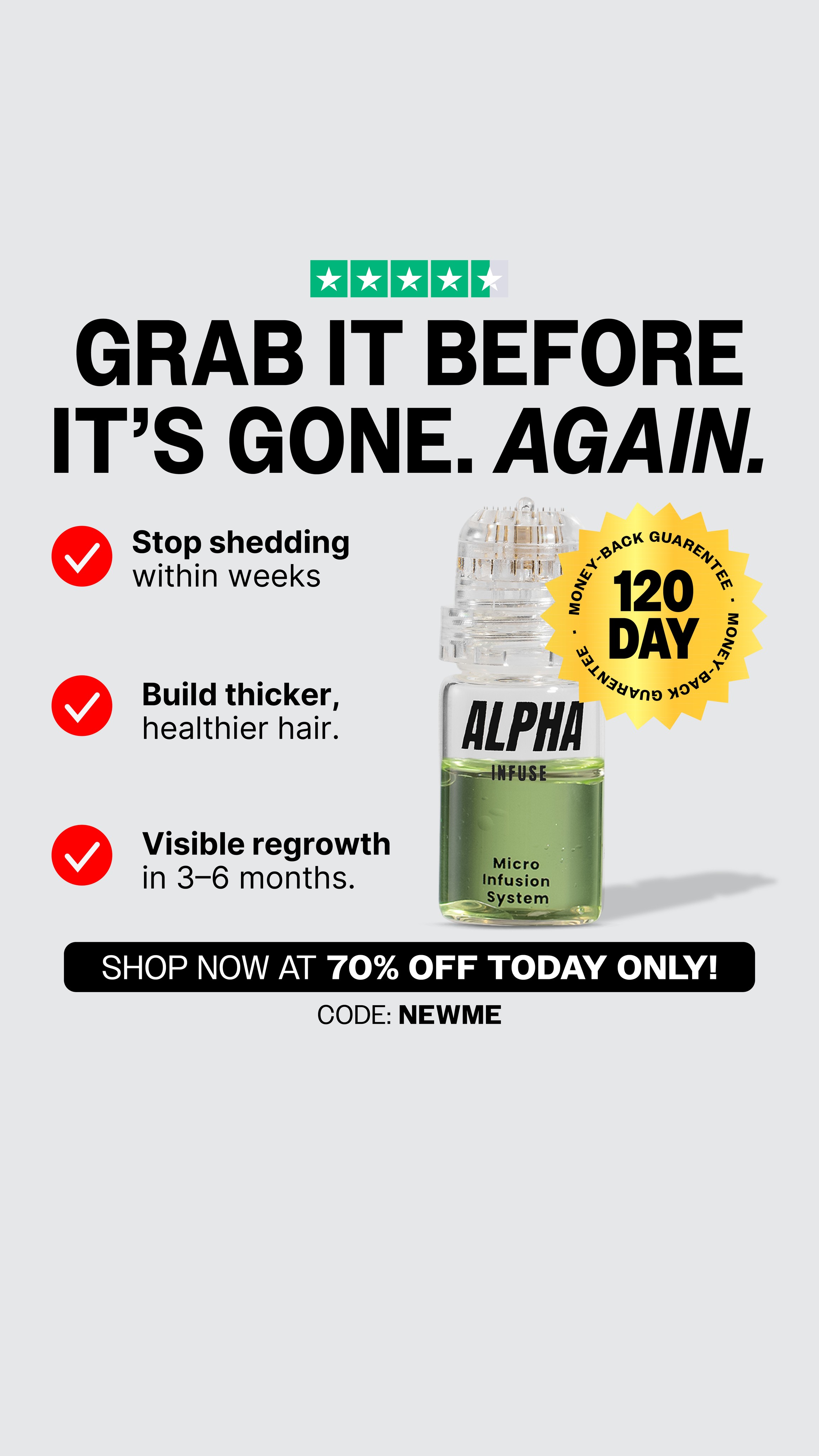 AlphaInfuse Facebook ad