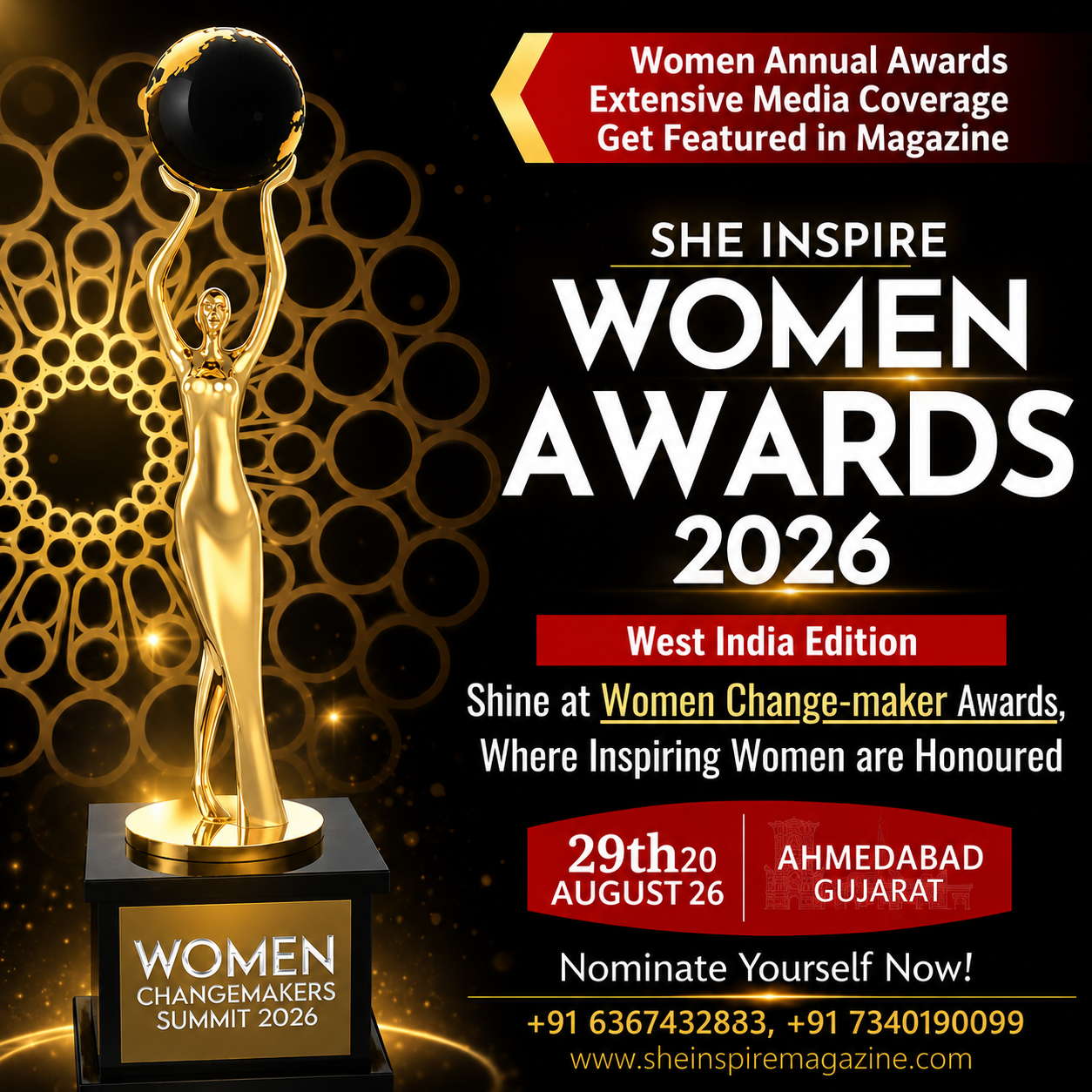 She Inspire Facebook ad: Woman Changemaker Awards 2026 | West India Edition |…