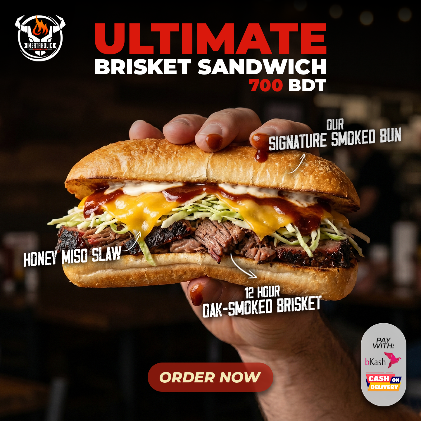 MeataHolic Facebook ad: Both Hands Required