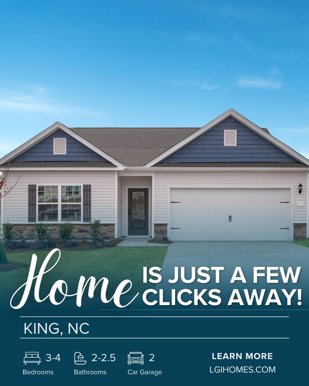 LGI Homes Facebook ad: Own from $1,369/month*