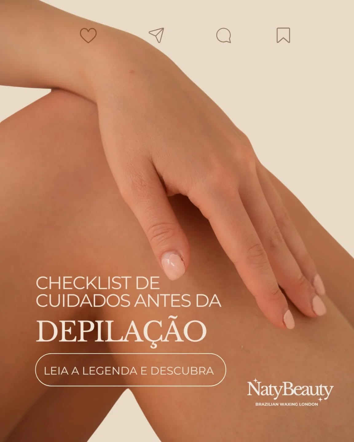 NC Estética e Bem Estar Facebook ad: CHECKLIST DE CUIDADOS ANTES DA DEPILAÇÃO