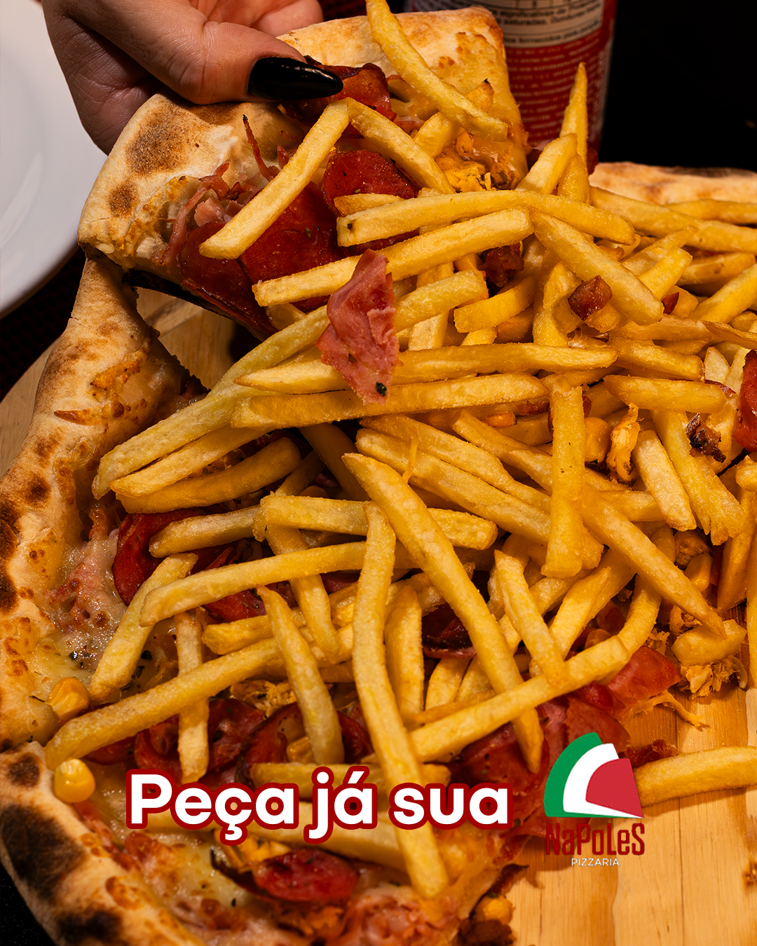 Napolles Pizzaria Facebook ad: Peça já a Sua