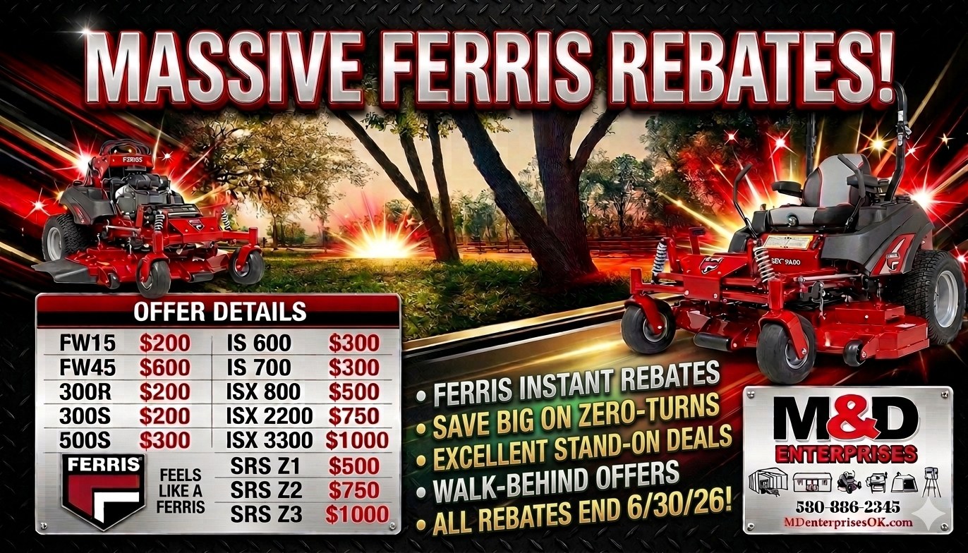 M&D Enterprises & Lawnmower Shops Facebook ad