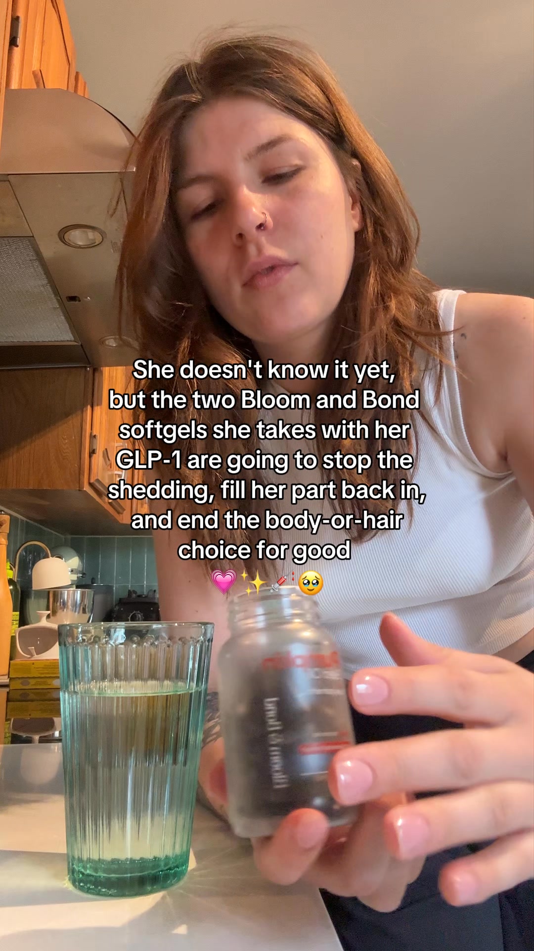 Bloom & Bond Facebook ad: Stay On Your GLP-1. Keep Your Hair.