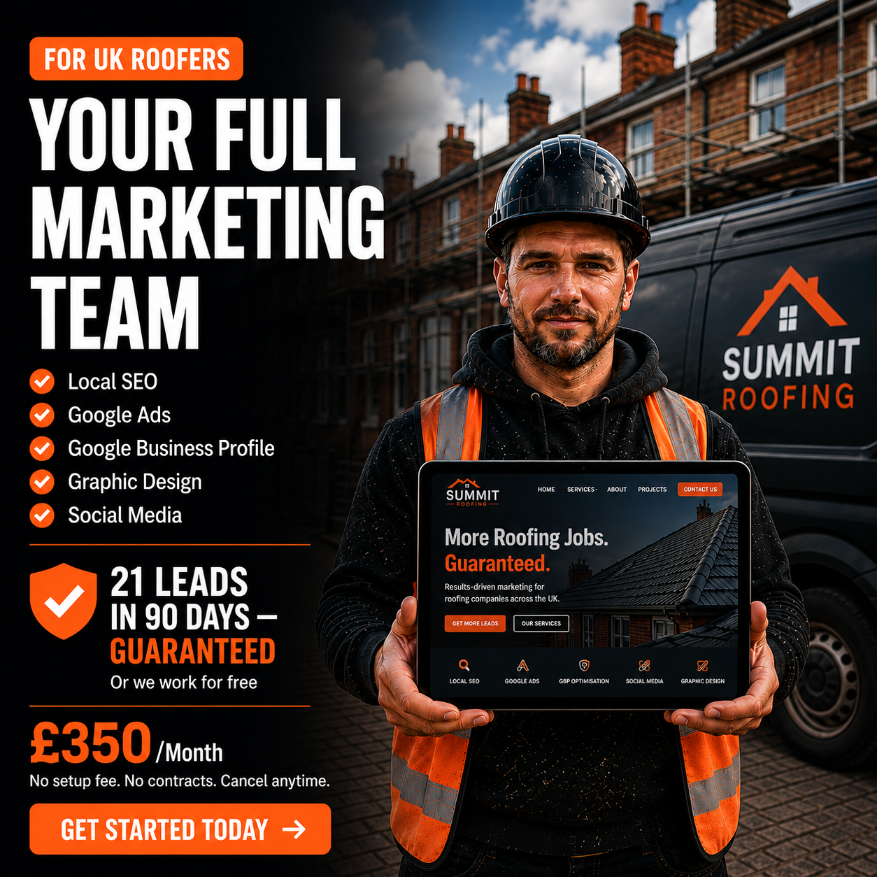 Helith Marketing Facebook ad: Get More Roofing Jobs Every Month