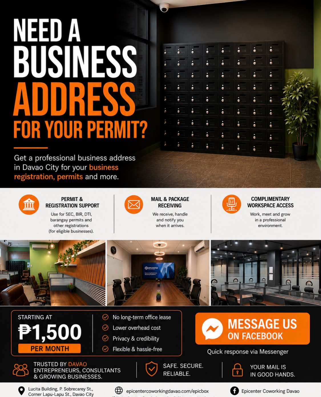 Epicenter Co-Working & Virtual Office Davao Facebook ad