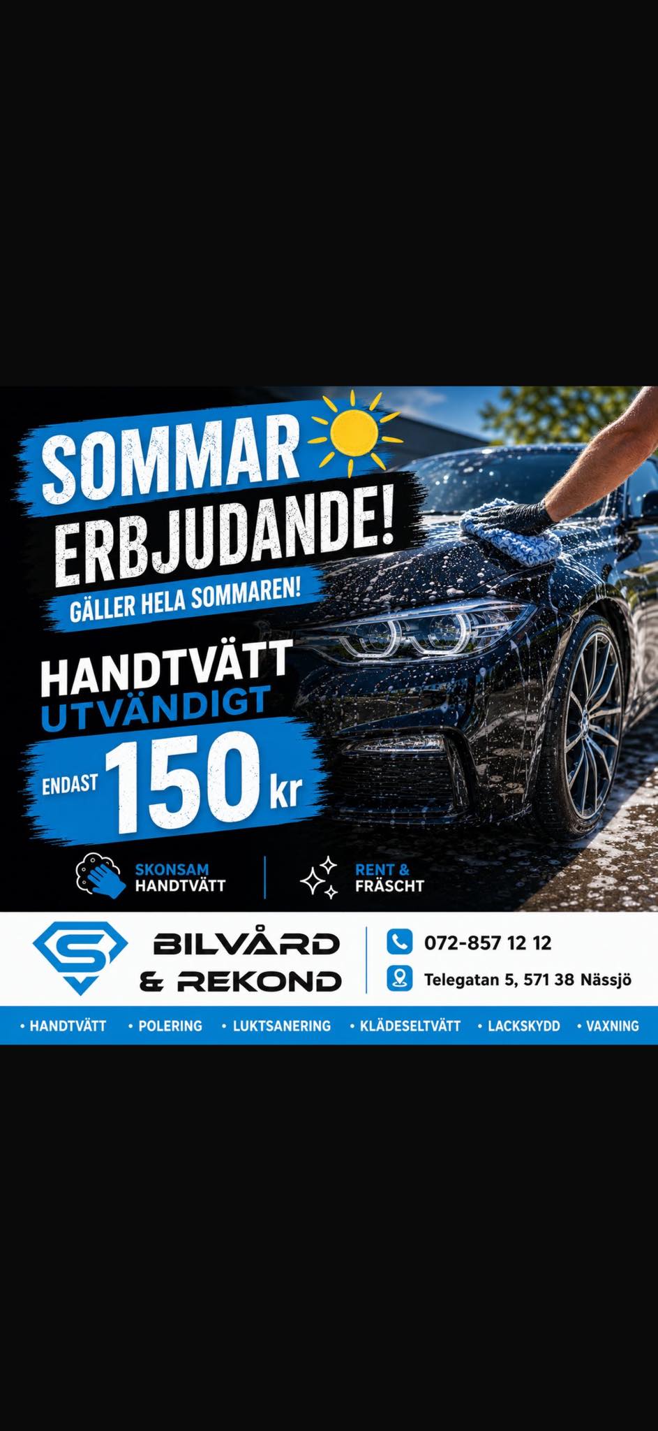 S Bilvård & Rekond Facebook ad: Hosted by one.com