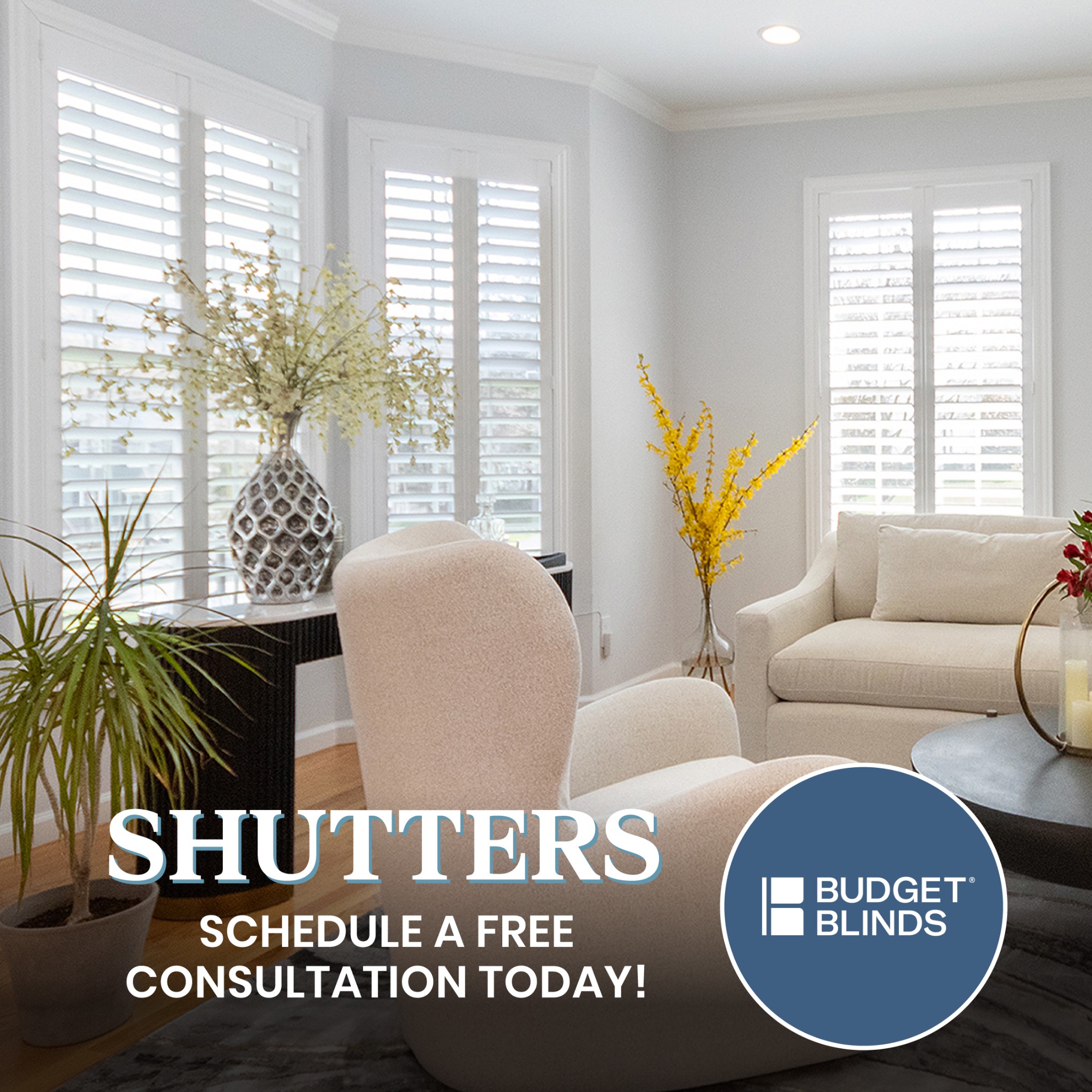Budget Blinds Facebook ad: Designed For Your Home, By You