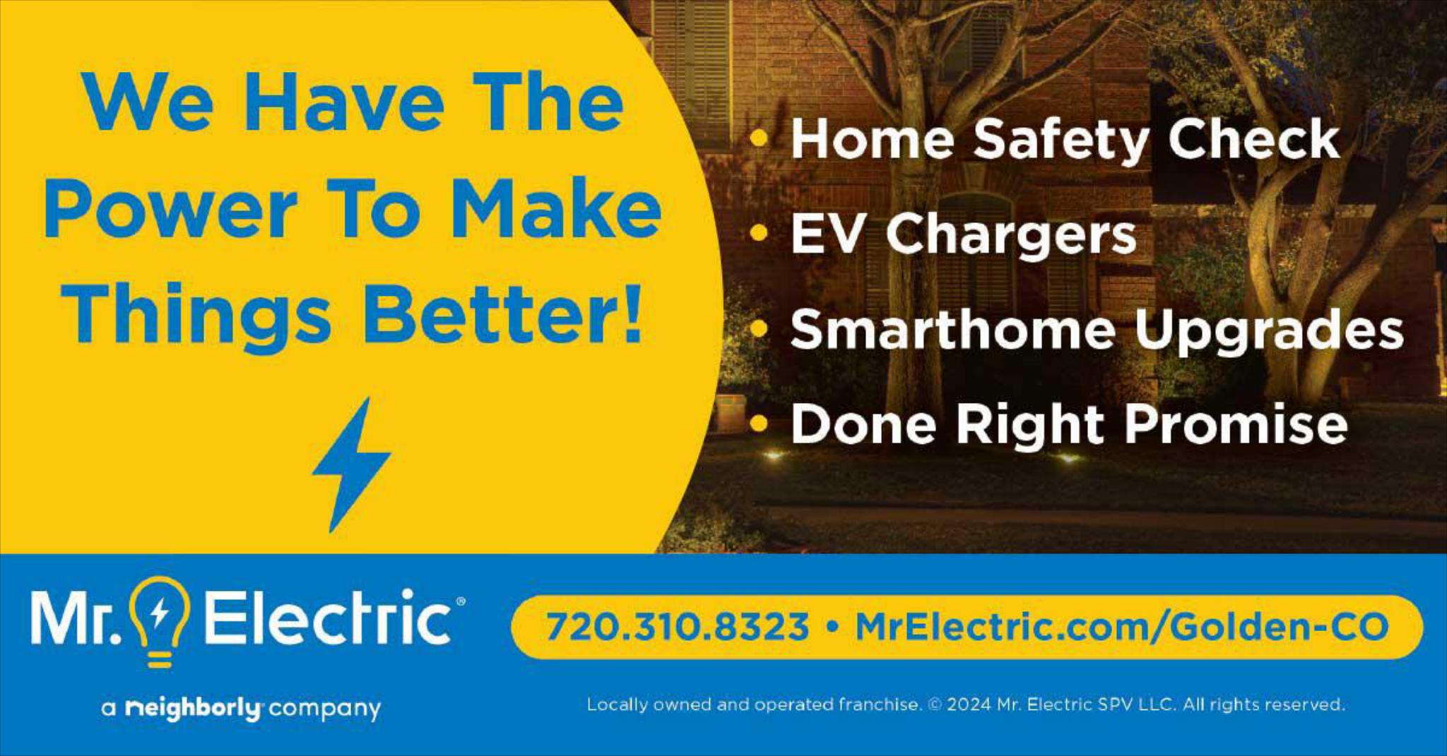 Mr. Electric of Golden CO Facebook ad: Mr. Electric