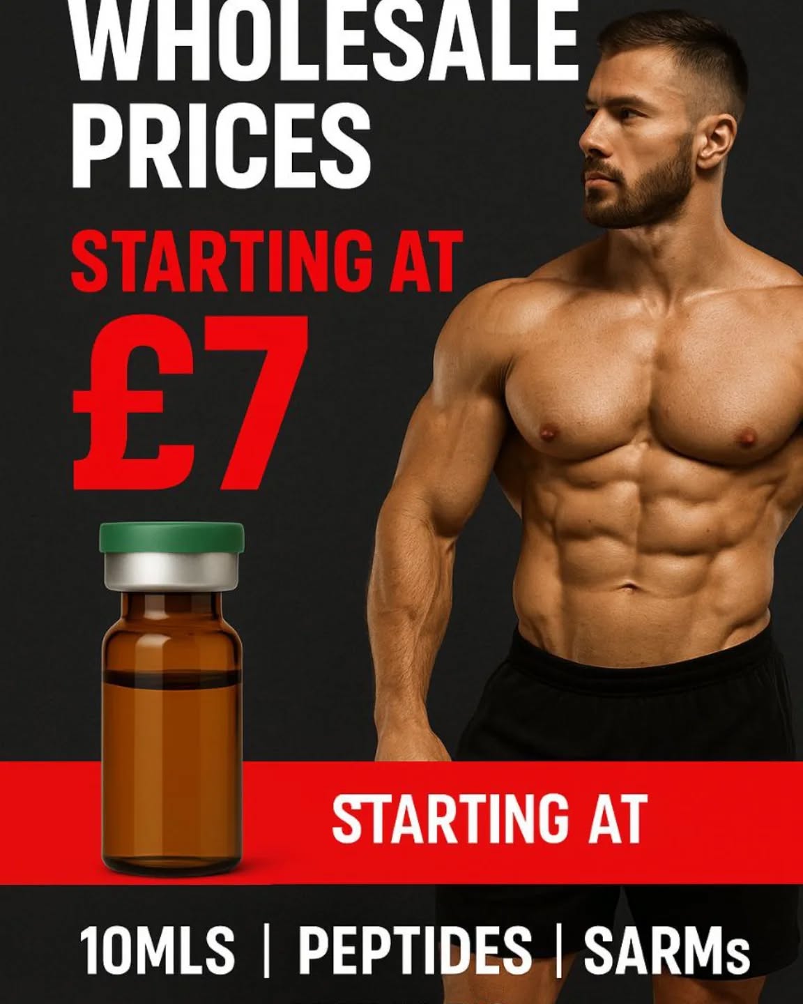 thehealthsupplyuk Facebook ad: STARTING AT £7