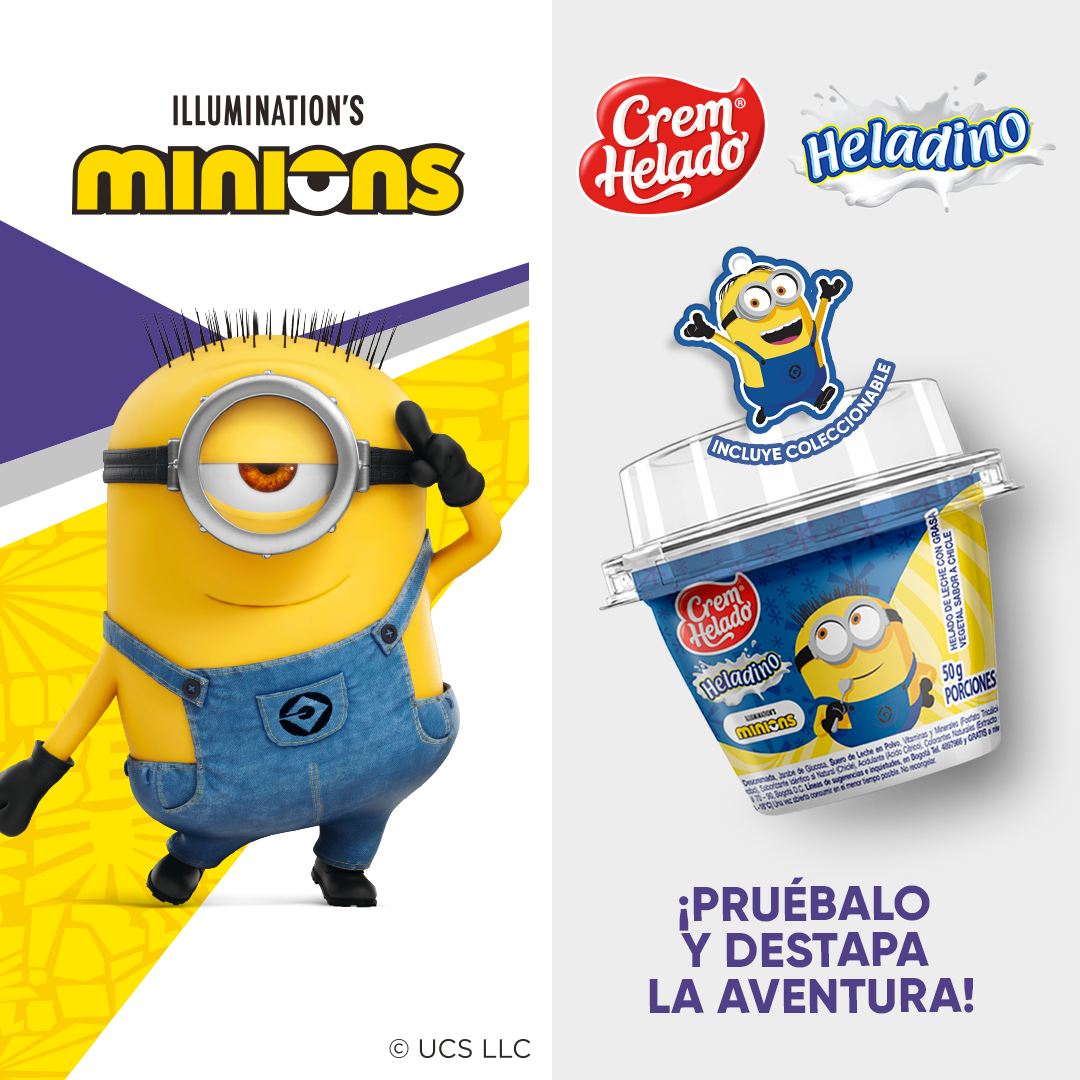 Crem Helado Facebook ad: Heladino Minions