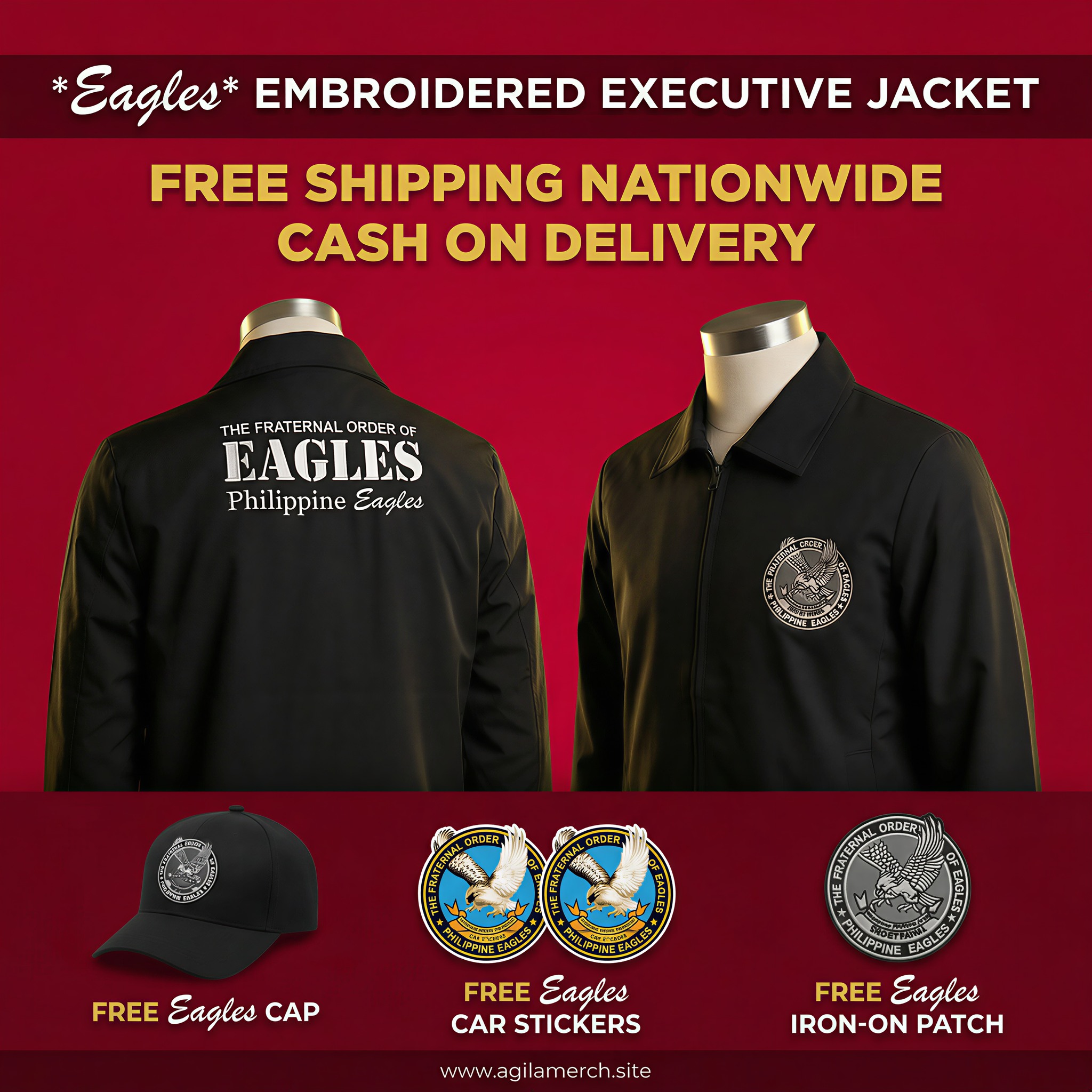 BurdaForge Facebook ad: FREE Eagles Cap + FREE Stickers + FREE…
