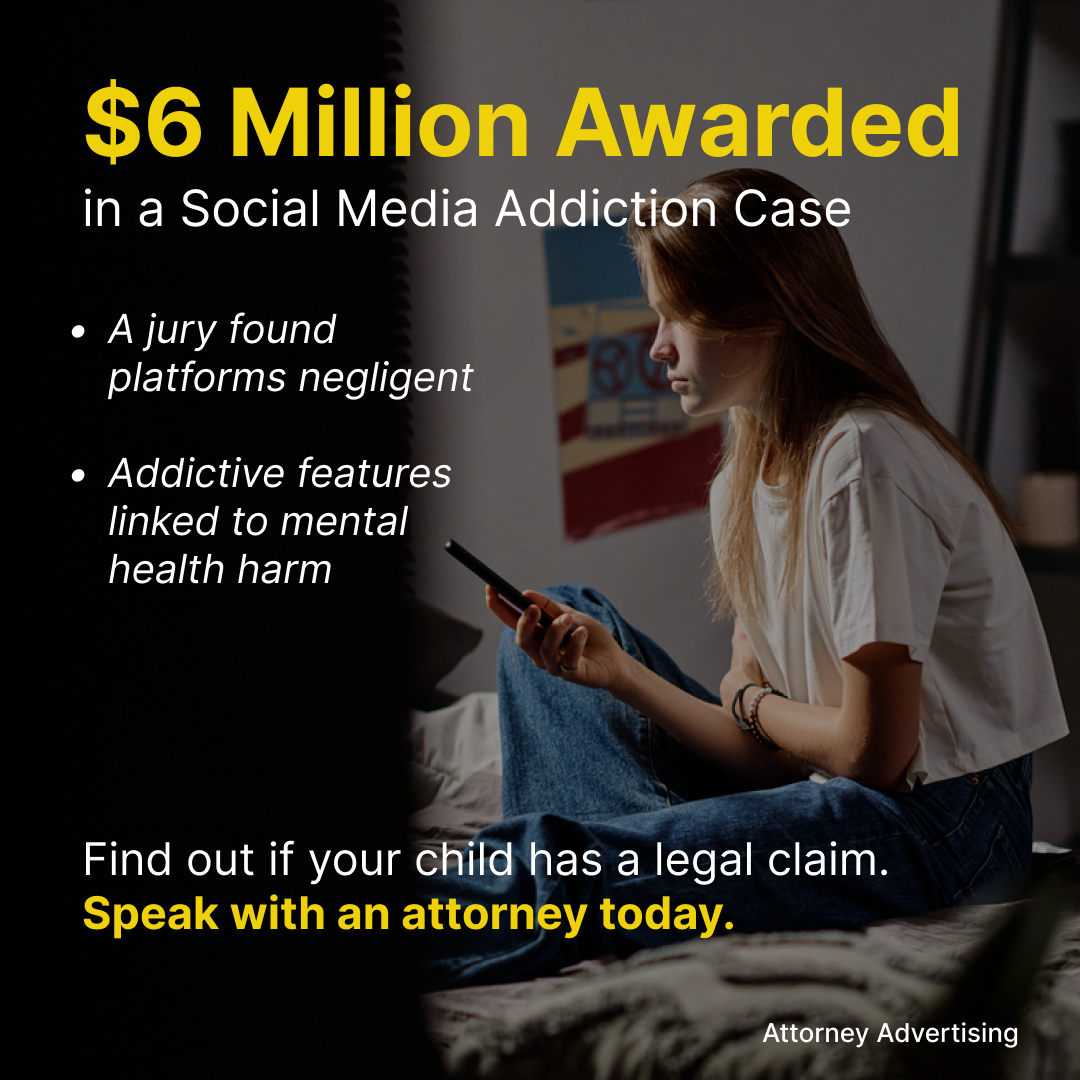 TikTok Addiction Lawyers Facebook ad: Children’s TikTok Harm Lawsuit