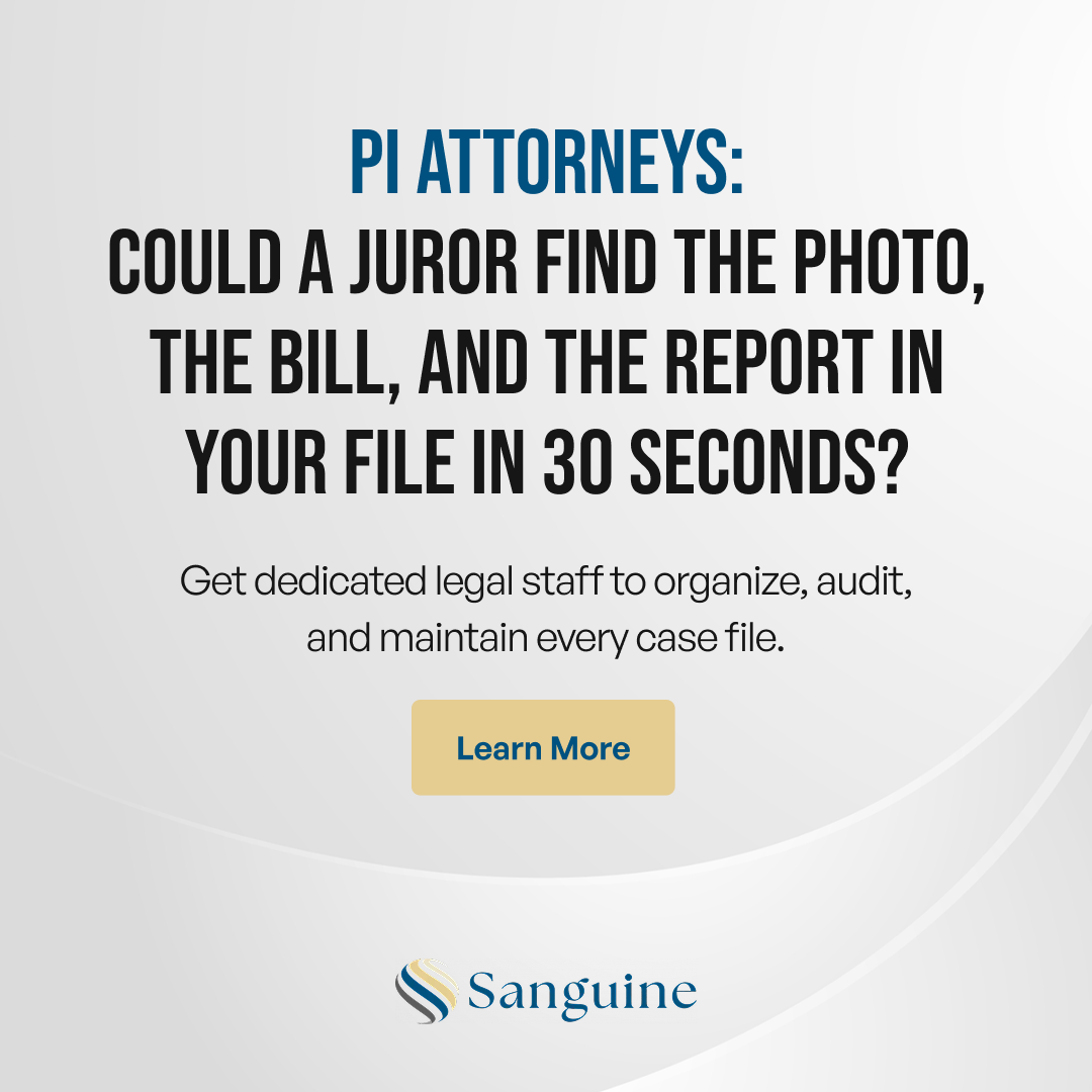 Sanguine Strategic Advisor Facebook ad: Add Trained Legal Support to Your Firm