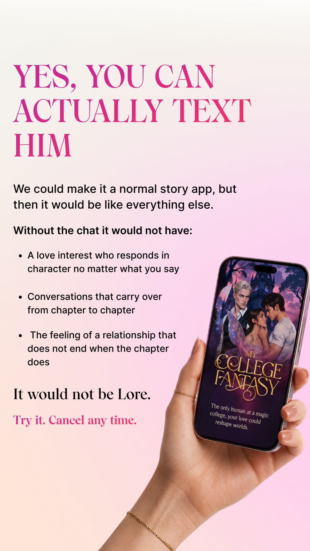 Lore: Interactive Stories Facebook ad