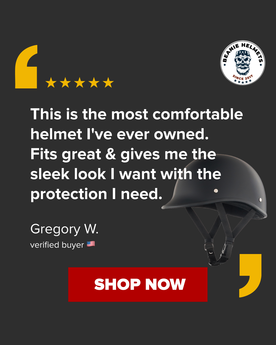 Beanie Helmets Facebook ad