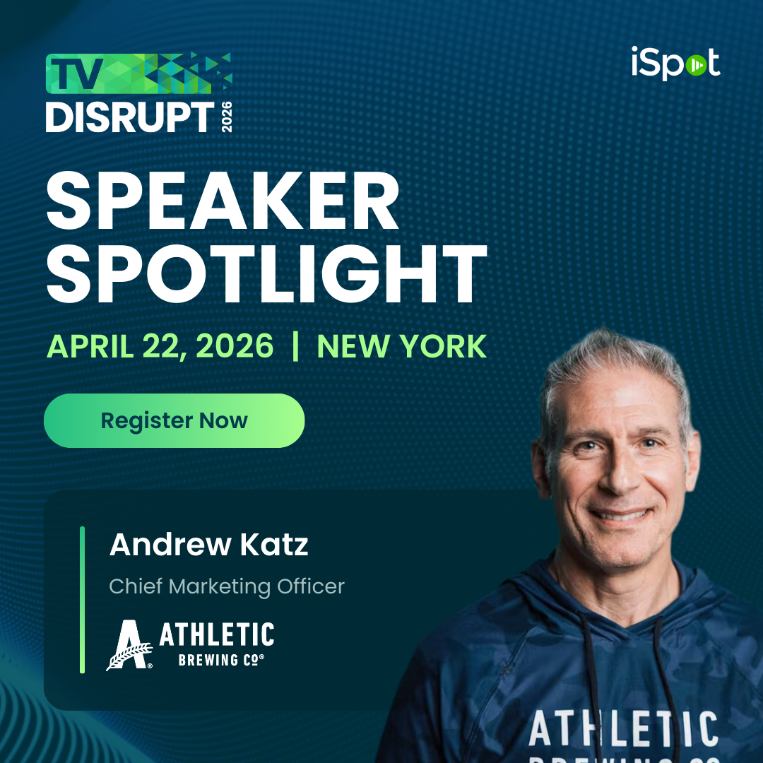 iSpot.tv Facebook ad: Secure Your Seat at TV Disrupt 2026