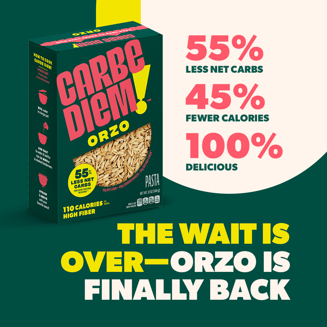 Carbe Diem Foods Facebook ad: Real pasta, way less net carbs