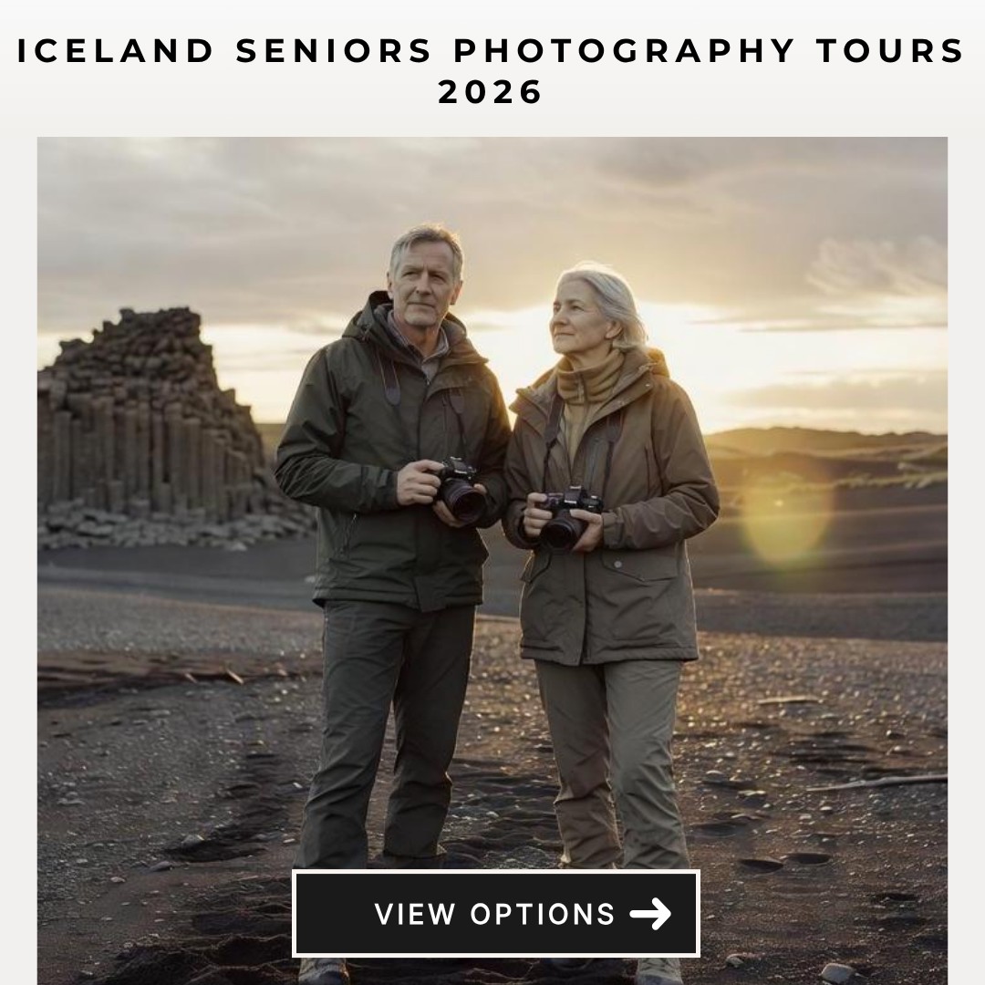 GoSearchable Reflection Facebook ad: Iceland Seniors Photography Tours 2026.