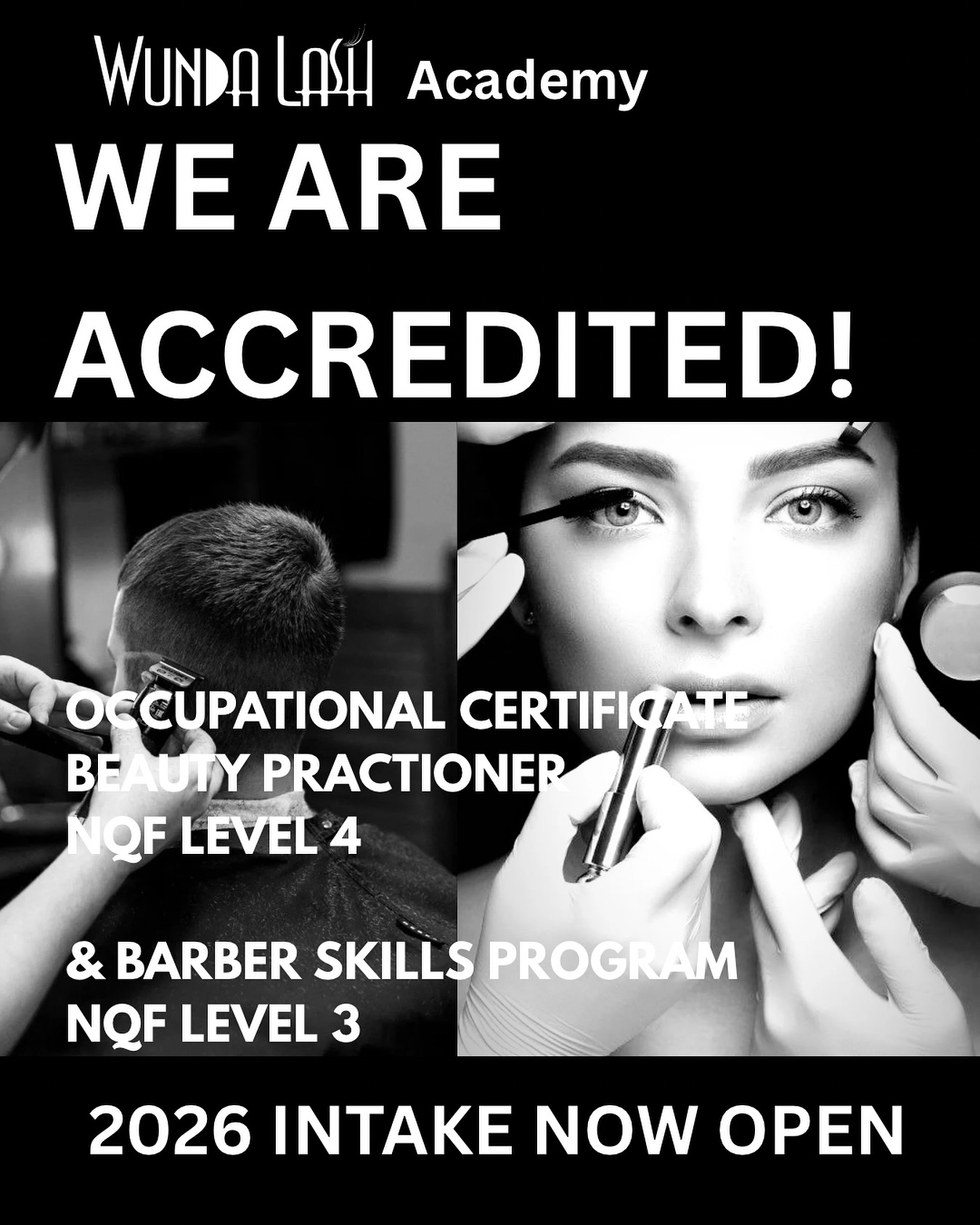 Wundalash Academy Facebook ad: Cape Town | 2026 Beauty & Barber Training…