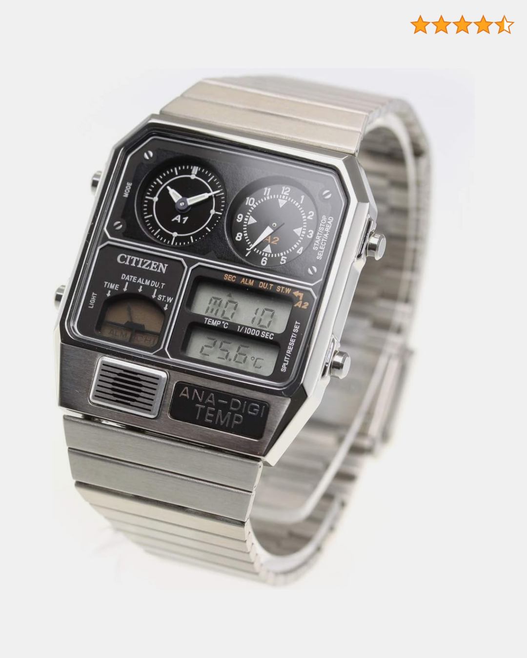Amazon India Facebook ad: Citizen Record Label Analog Digital Watch Chronograph…