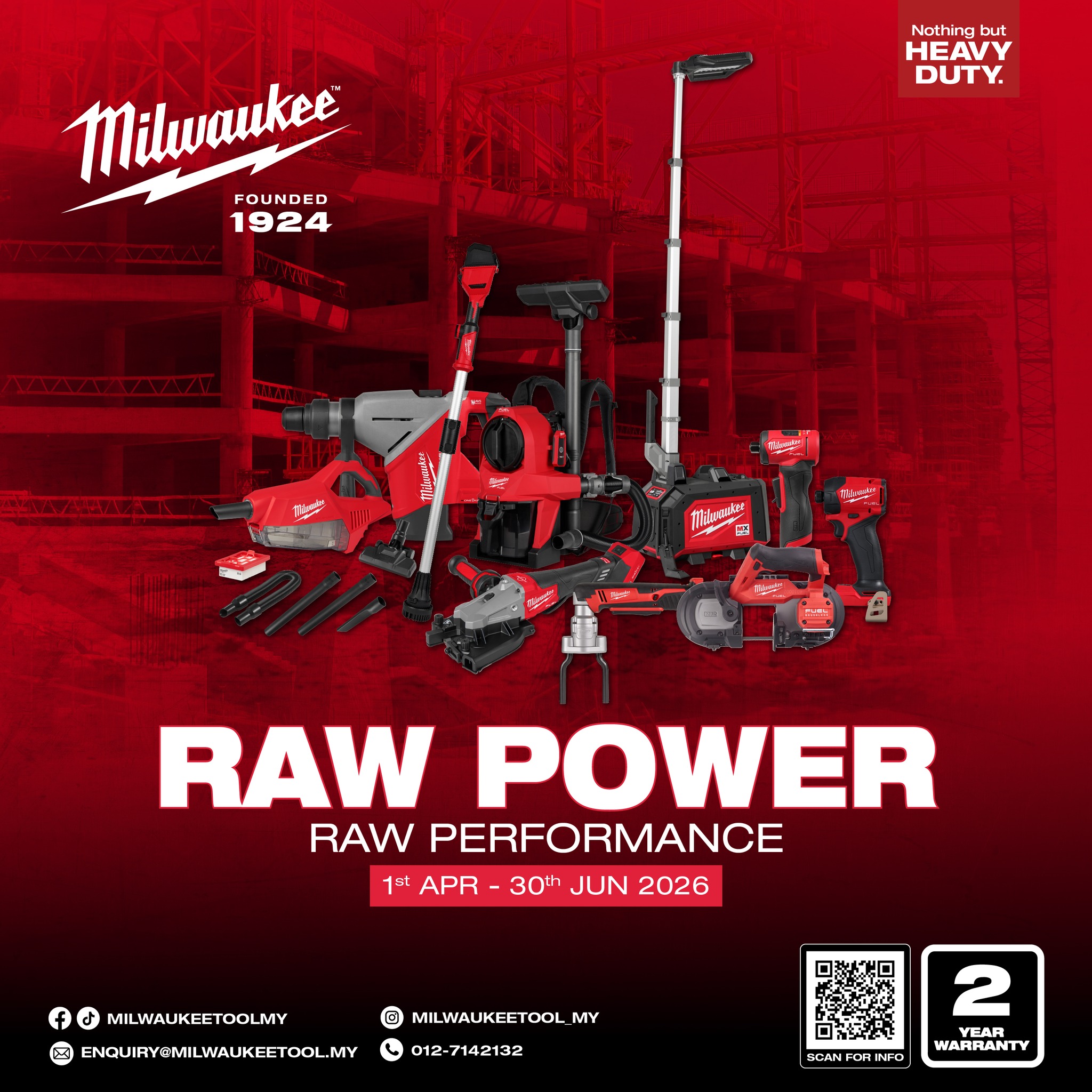 Milwaukee Tool Malaysia Facebook ad: ๐ฅ๐๐ช ๐ฃ๐ข๐ช๐๐ฅ. ๐ฅ๐๐ช ๐ฃ๐๐ฅ๐๐ข๐ฅ๐ ๐๐ก๐๐.
