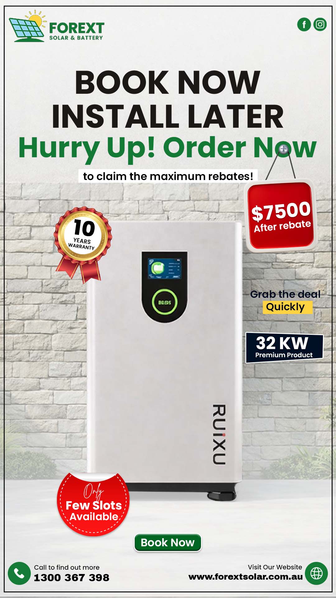 Forext Solar & Battery Facebook ad from Apr 27, 2026