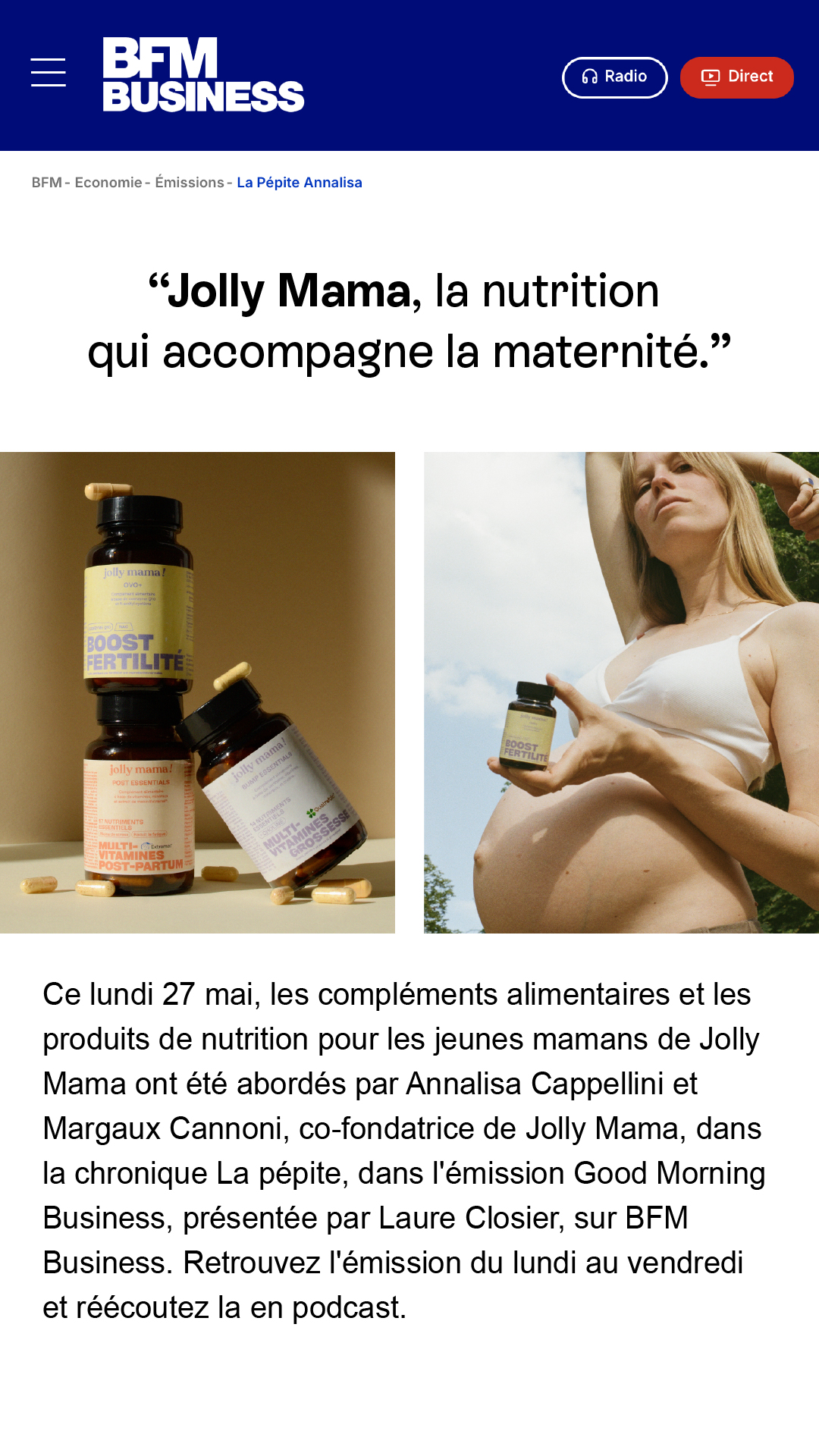 Jolly Mama Facebook ad