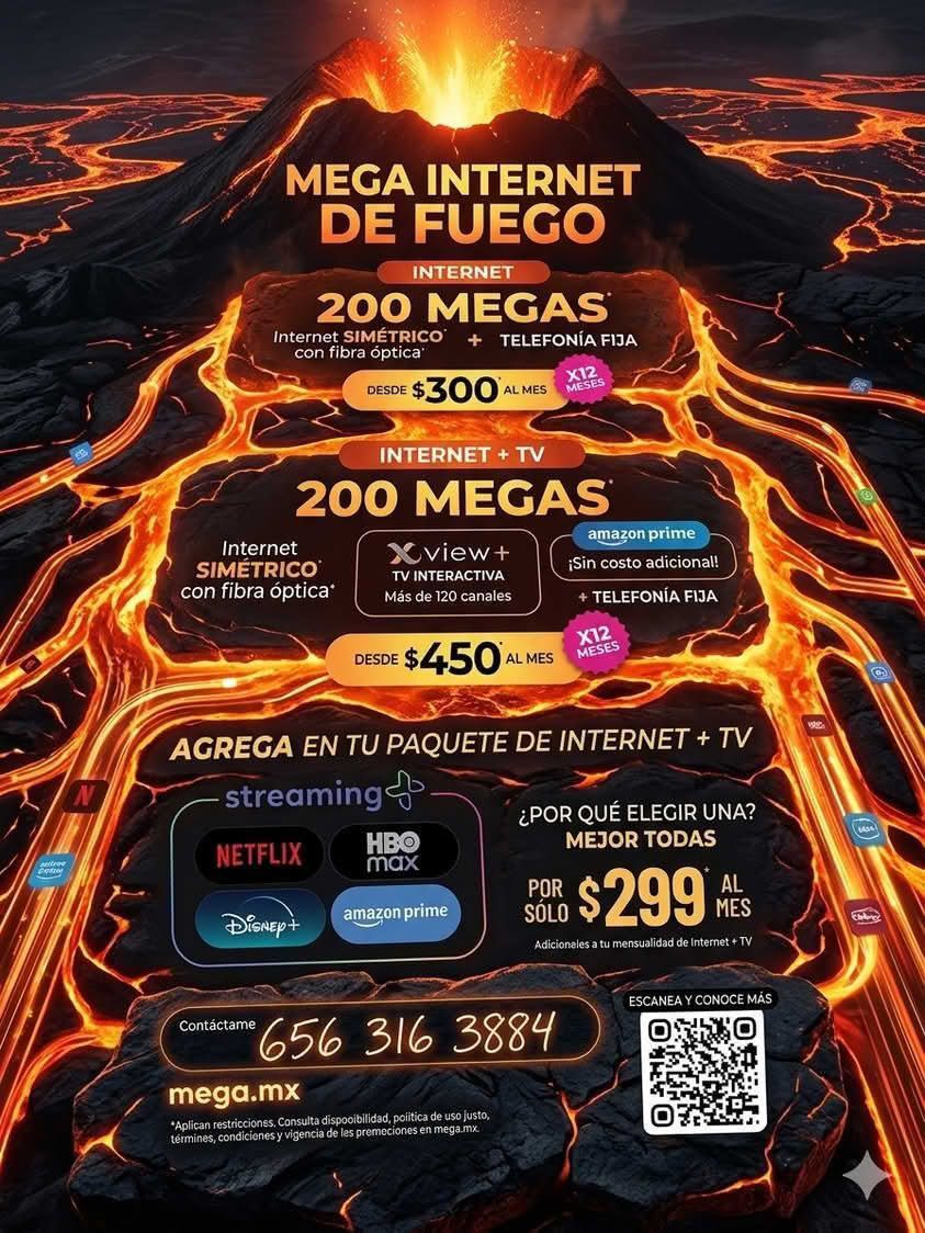 Megacable Facebook ad from May 25, 2026