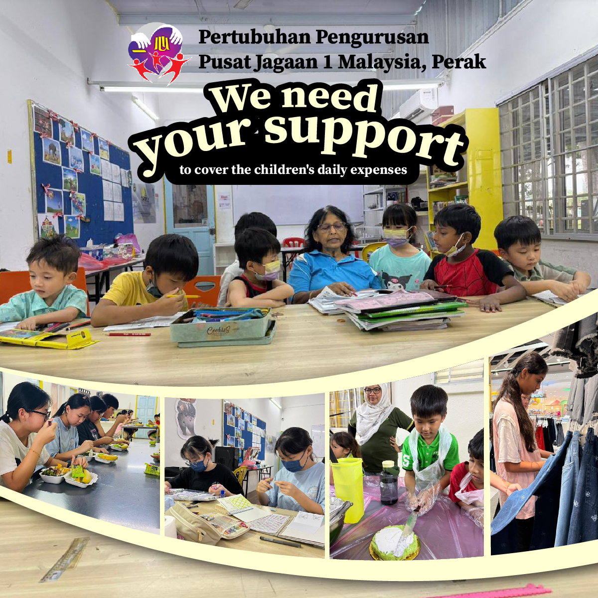 Pertubuhan Pengurusan Pusat Jagaan 1 Malaysia, Perak Facebook ad: Every child’s peaceful daily life