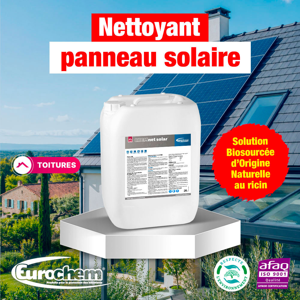 Eurochem Production Facebook ad: Panneaux solaires, fenêtres de toit, toitures de véranda…