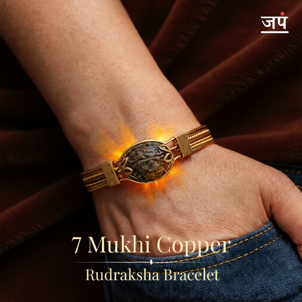 Japam Facebook ad: Authentic 7 Mukhi Rudraksha Copper Bracelet