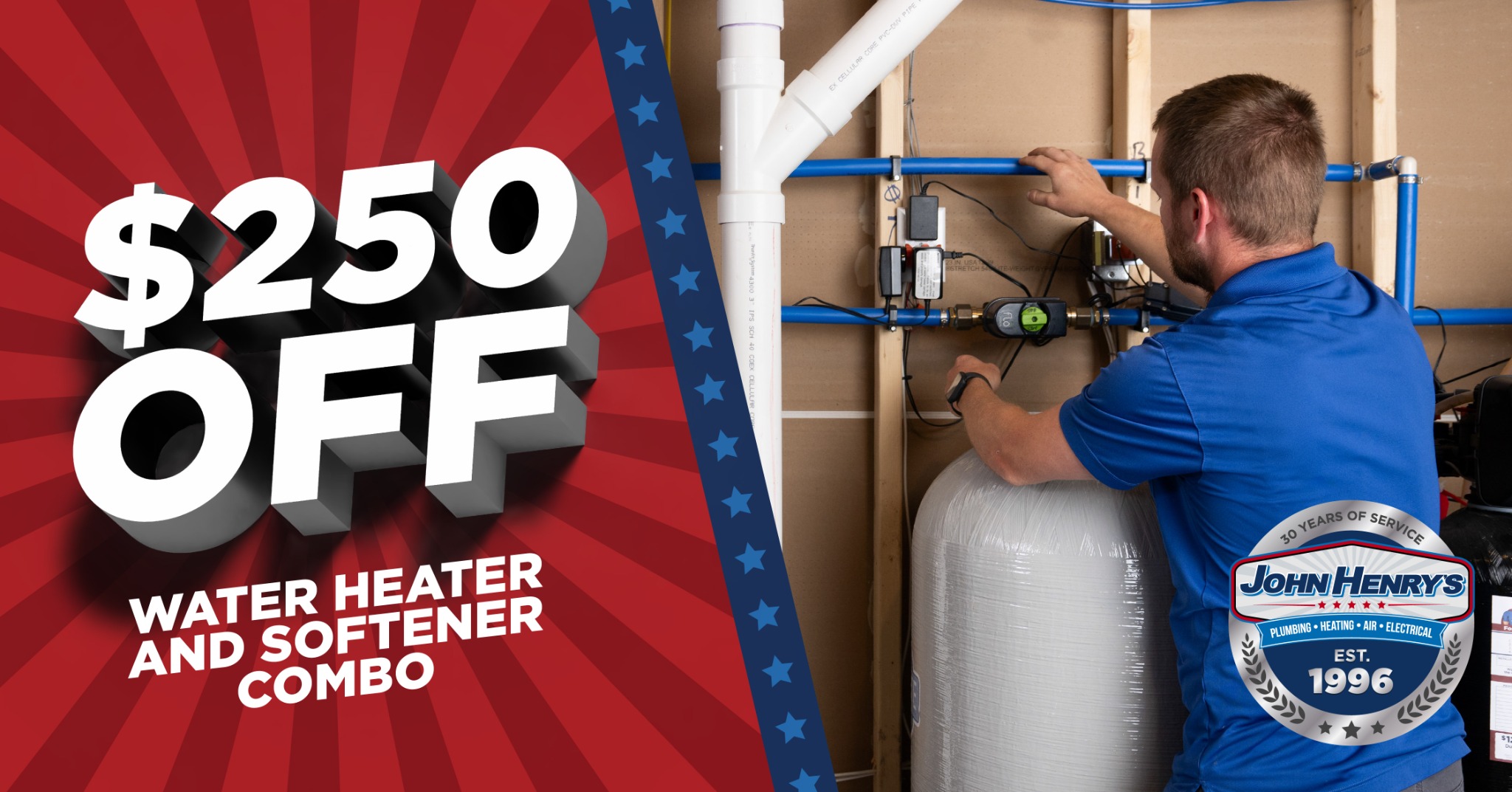 John Henry's Plumbing, Heating, Air & Electrical- Omaha, NE Facebook ad from Jul 2, 2026