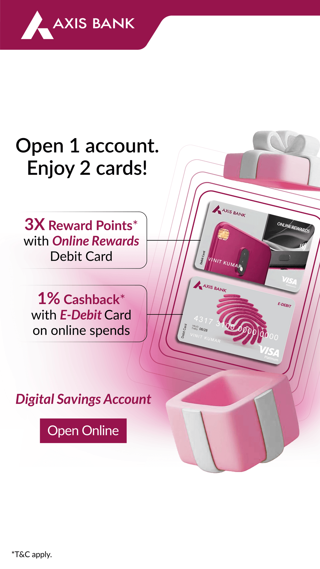 Axis Bank Facebook ad
