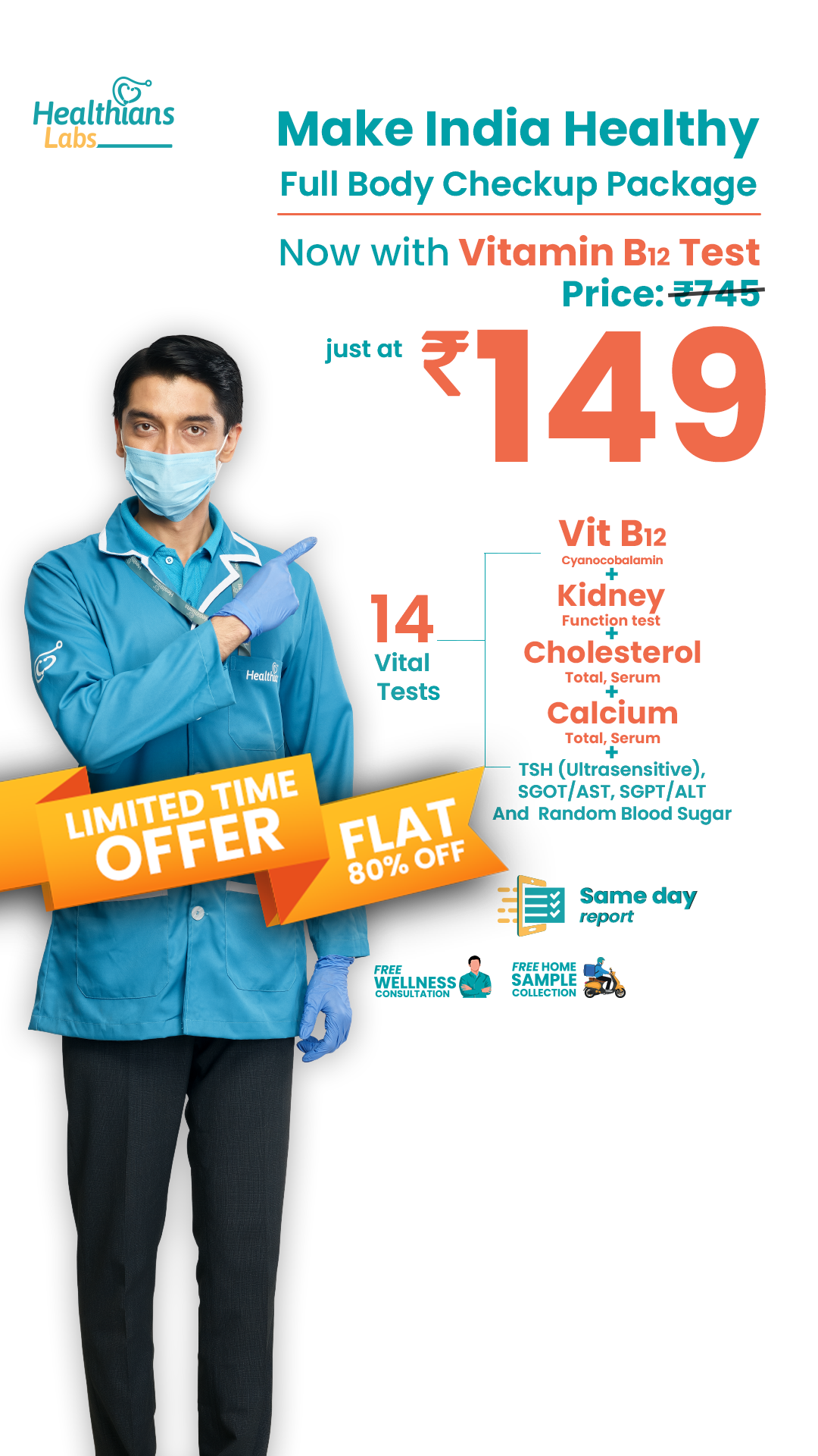 Healthians Facebook ad