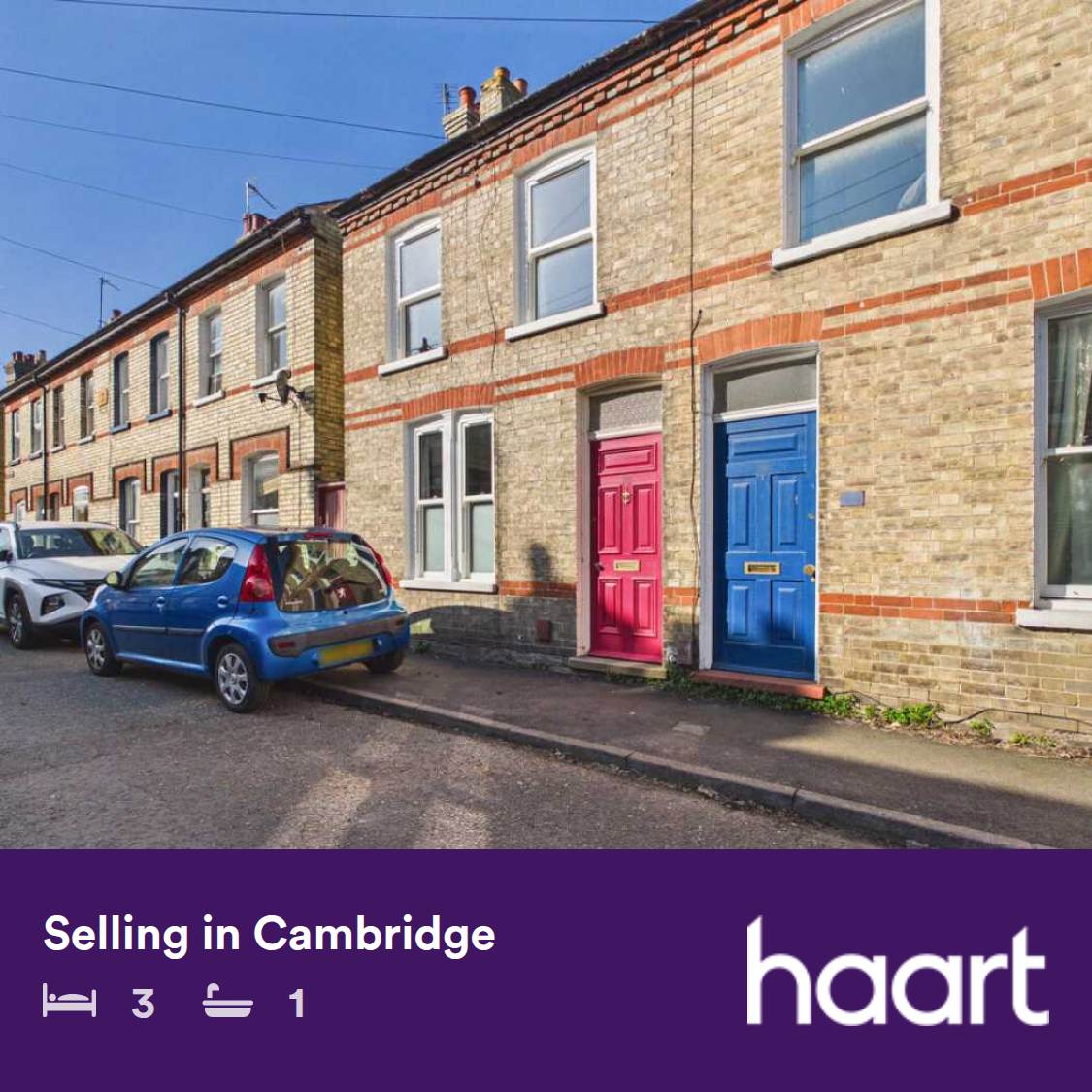 Cambridge haart Facebook ad: Beautifully refurbished Victorian end-of-terrace home…