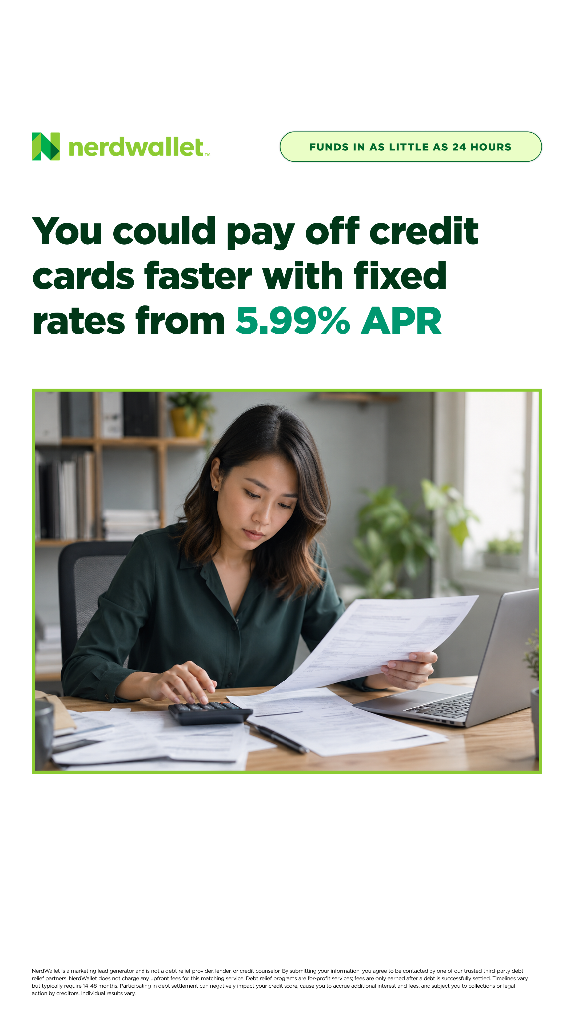 NerdWallet Facebook ad