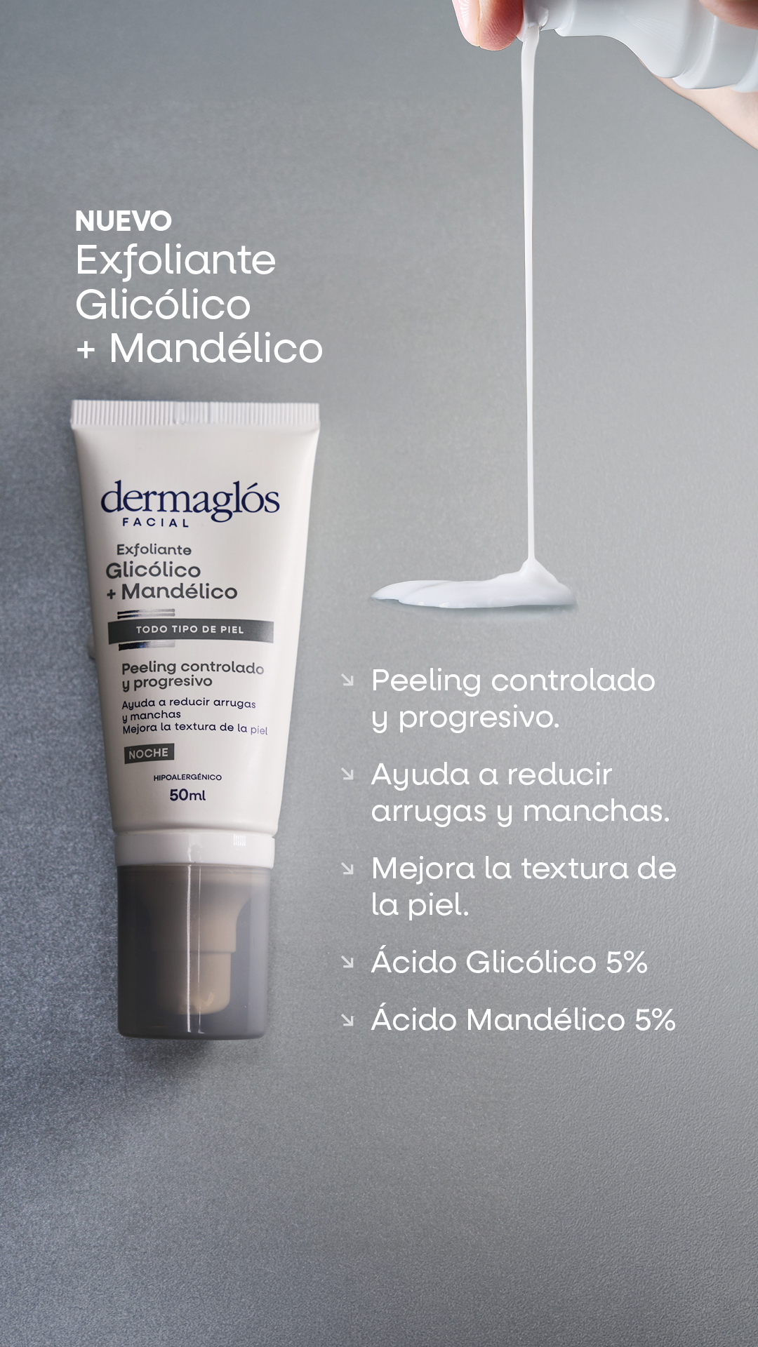 Dermaglós Facebook ad: Tu rutina de noche tiene un nuevo paso. ​