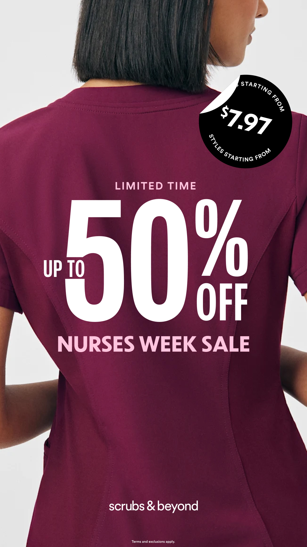Scrubs & Beyond Facebook ad