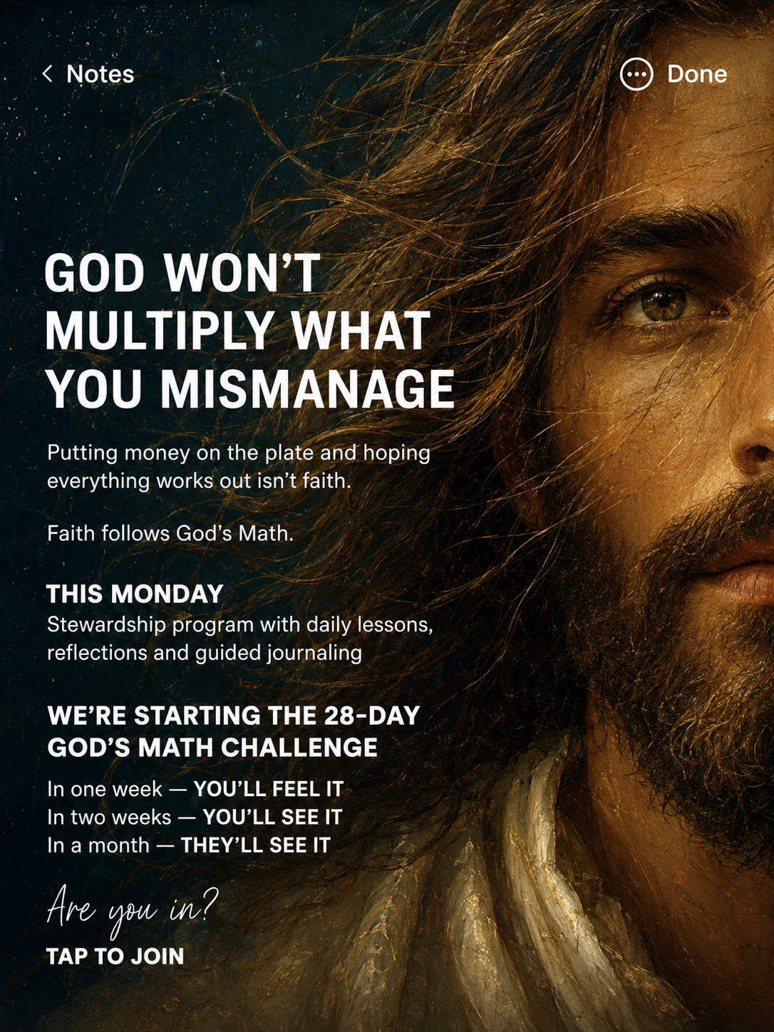 Pastor David Williams Facebook ad: Reset how you manage money