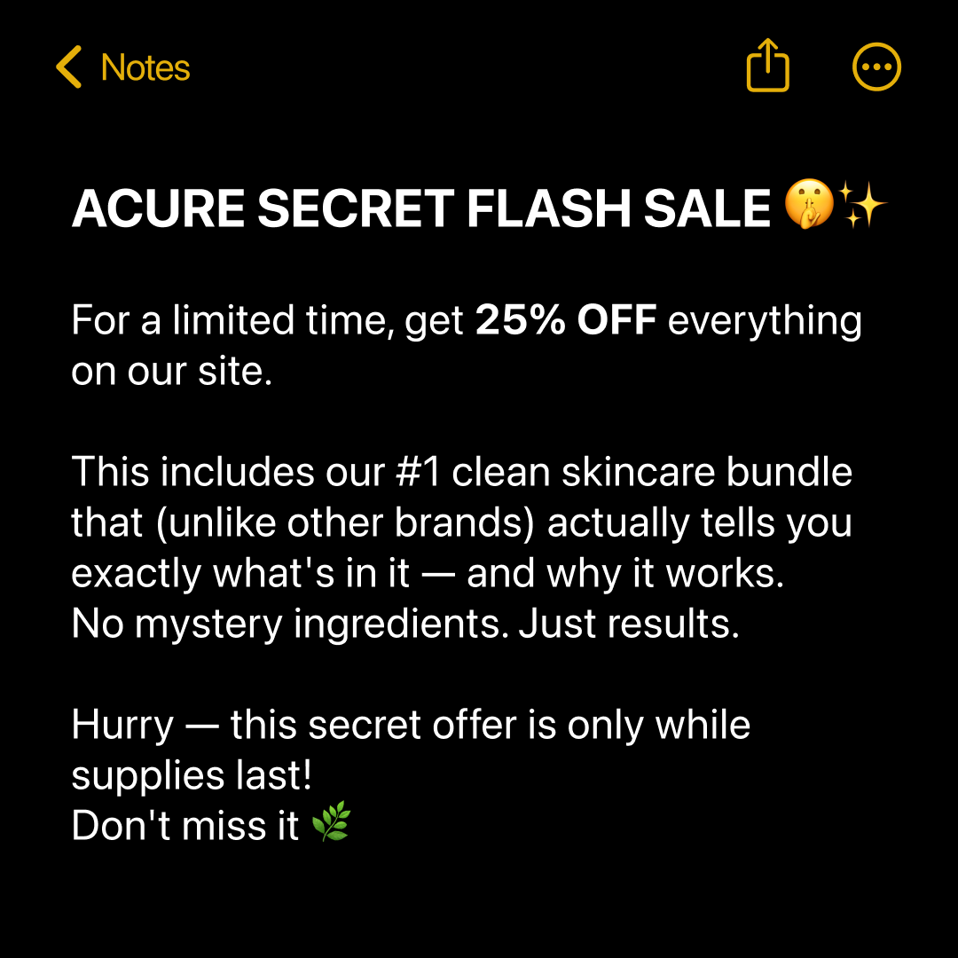 Acure Facebook ad