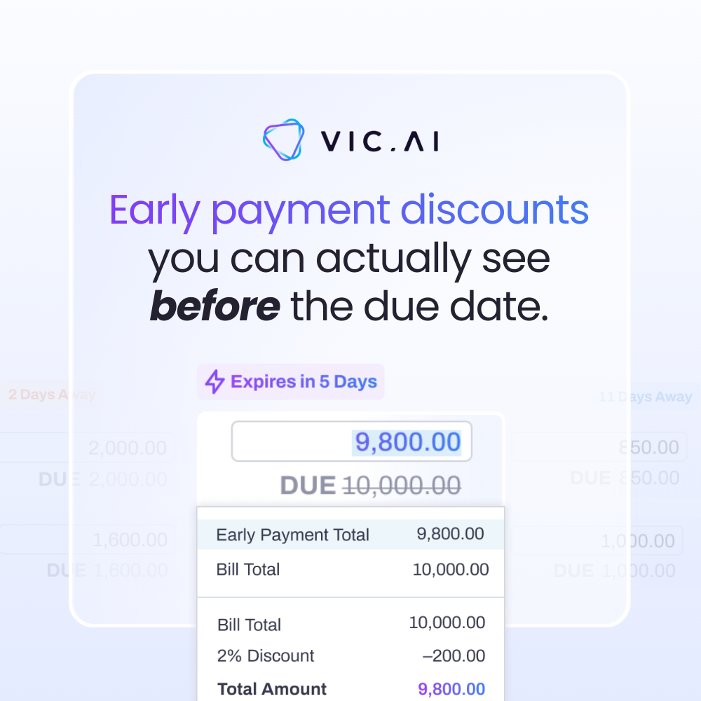 Vic.ai Facebook ad: The leading AI platform for accounts payable