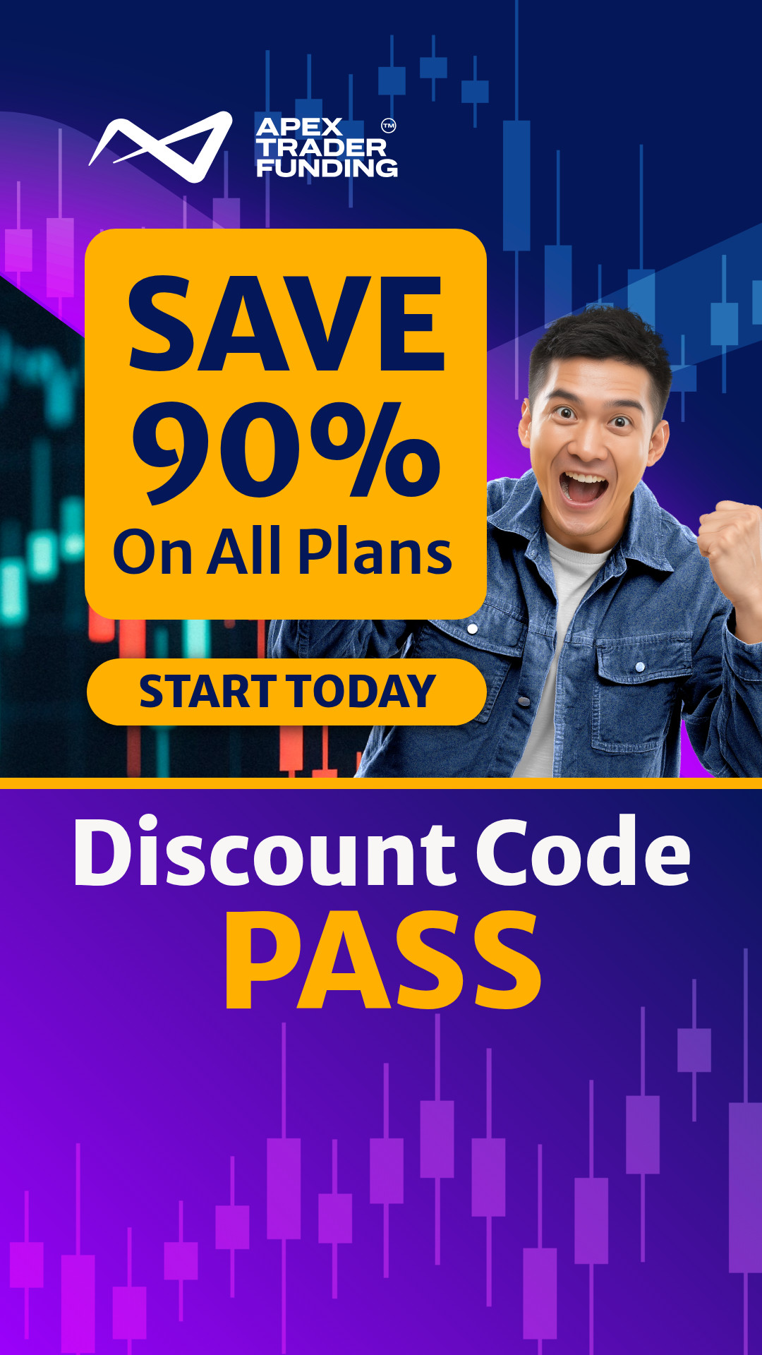Apex Trader Funding Facebook ad: Build confidence, test your strategy, and unlock a…