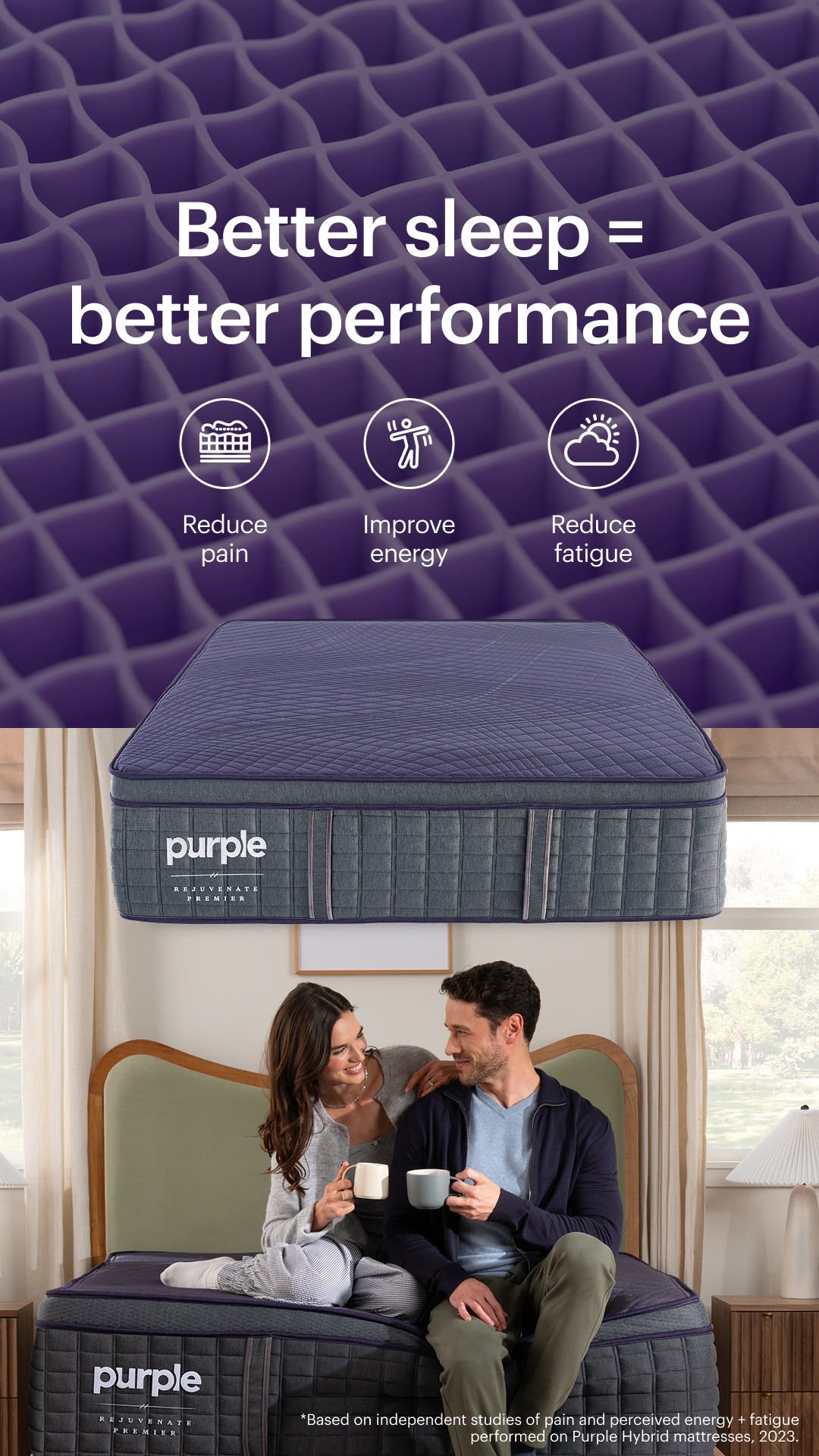 Purple Facebook ad